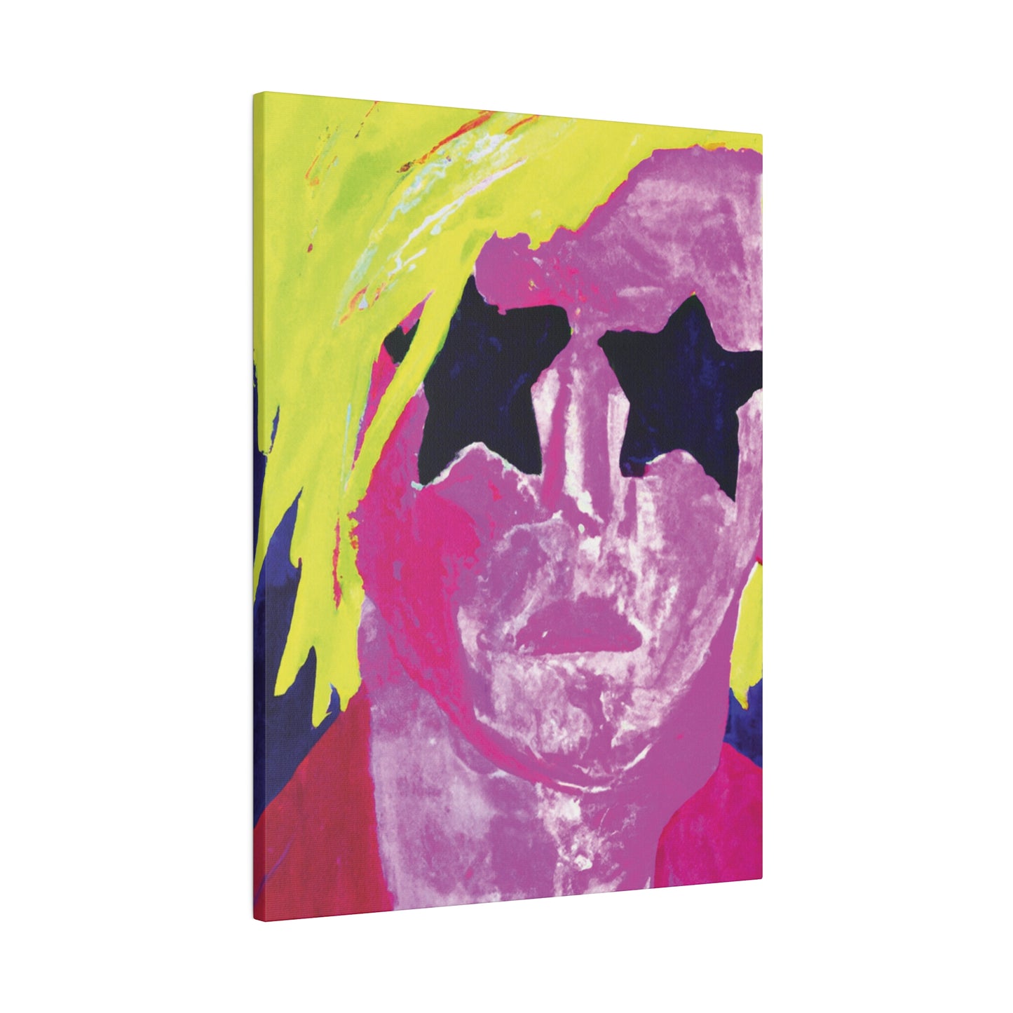 7563W - Rockstar Painting Print | Face | Abstract | Poster | Home Decor | Wall Art | Music Art | Canvas