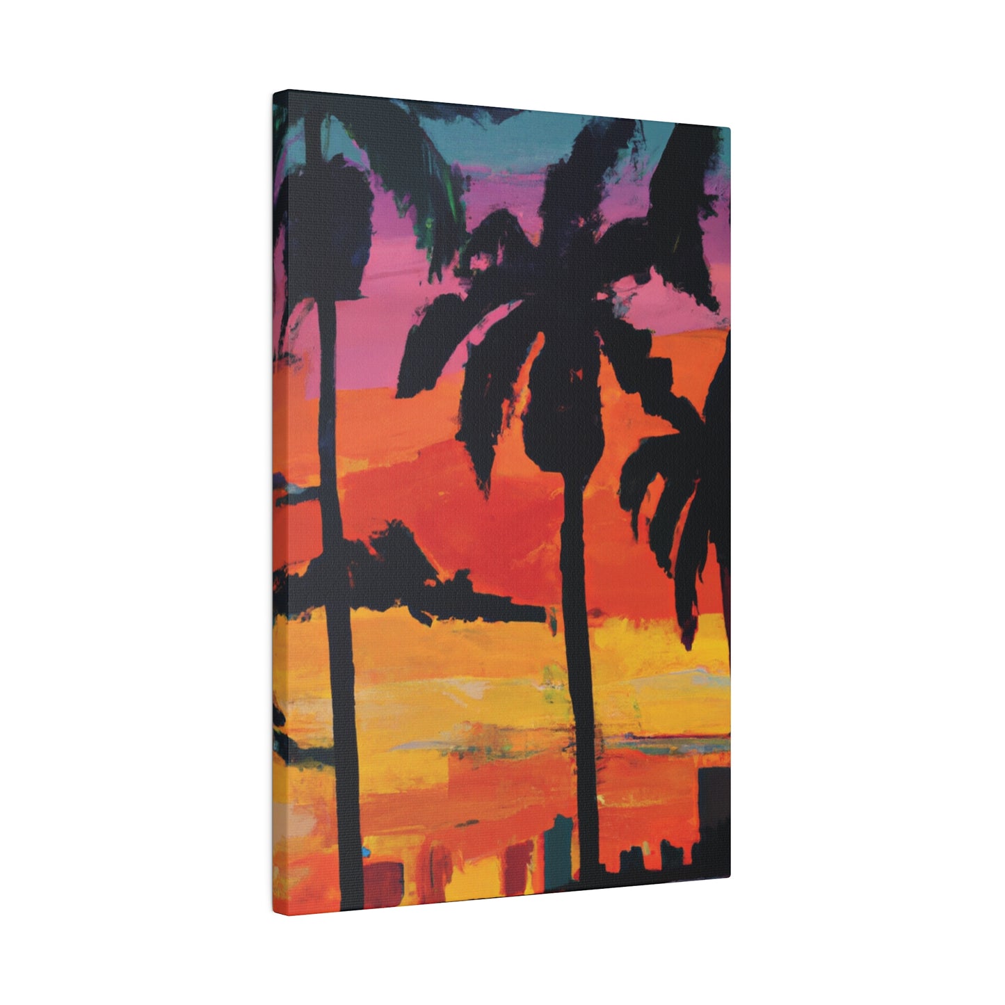 7389S - Miami Beach Sunset Painting Print | Miami | Beach | Sunset | Poster | Home Decor | Wall Art | Canvas