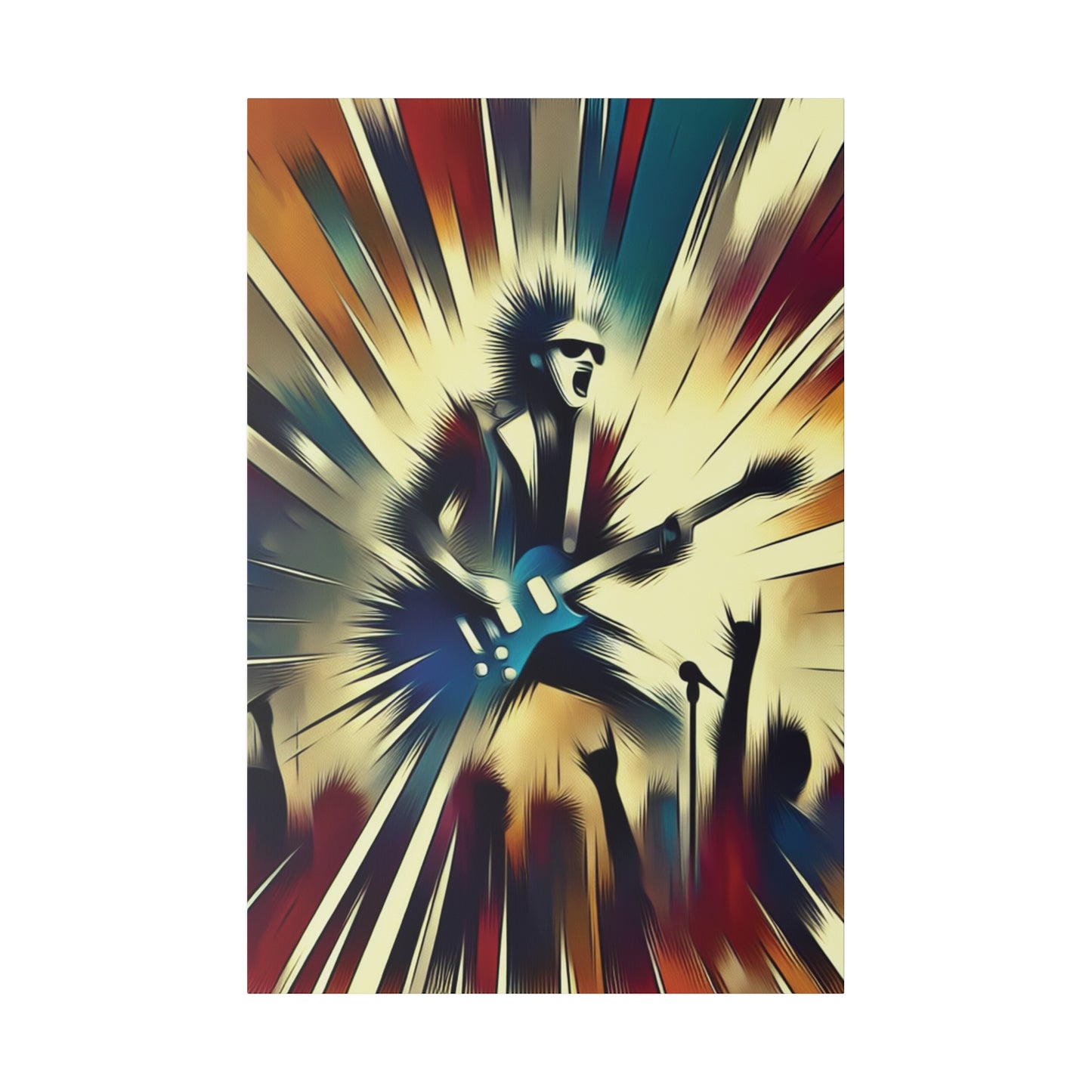 1872L - Rockstar Painting Print | Face | Abstract | Poster | Home Decor | Wall Art | Music Art | Canvas