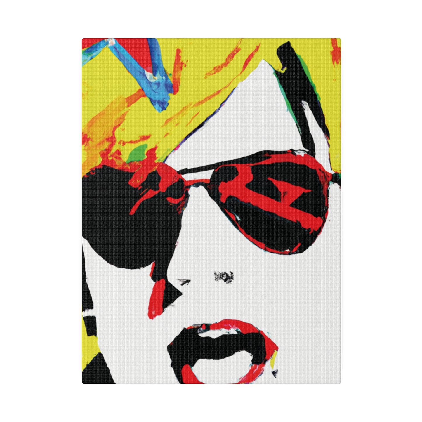 7931Q - Rockstar Painting Print | Face | Abstract | Poster | Home Decor | Wall Art | Music Art | Canvas