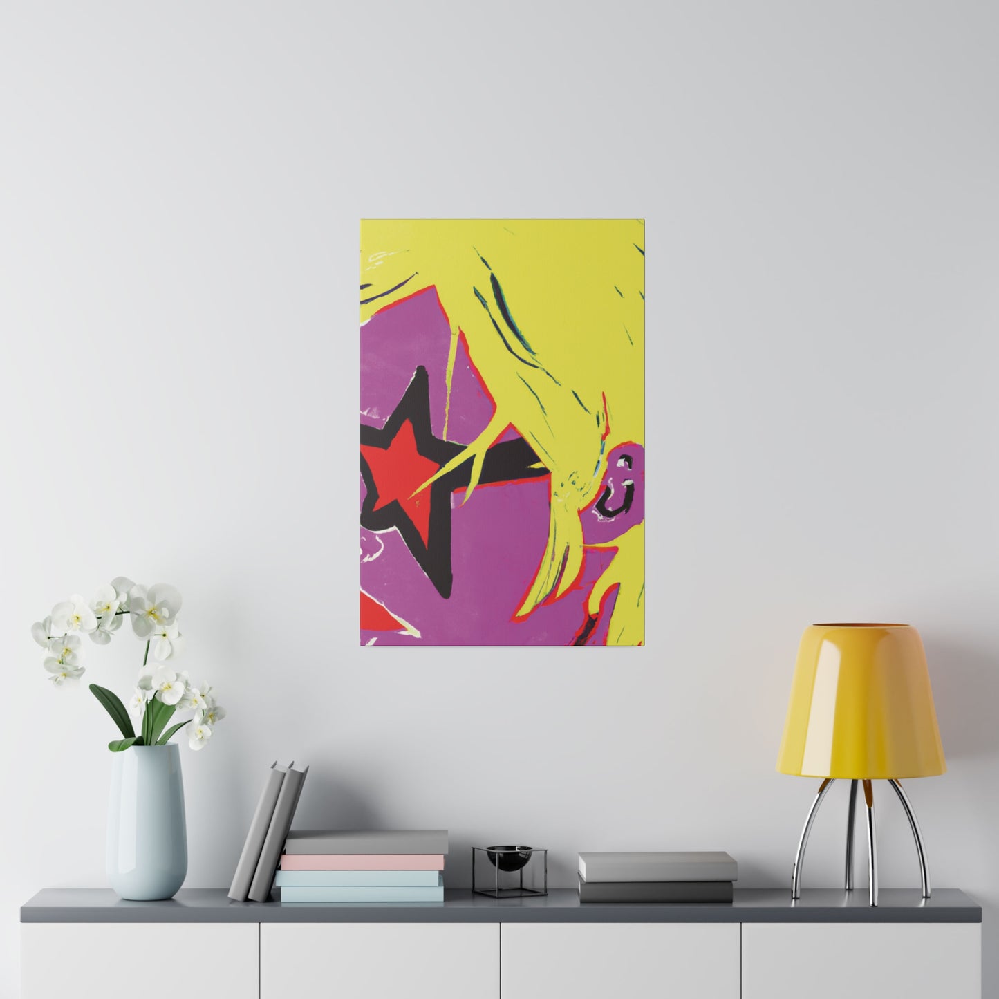 938K - Rockstar Painting Print | Face | Abstract | Poster | Home Decor | Wall Art | Music Art | Canvas