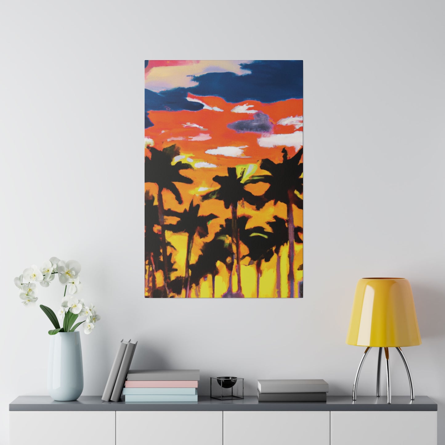 8206A - Miami Beach Sunset Painting Print | Miami | Beach | Sunset | Poster | Home Decor | Wall Art | Canvas