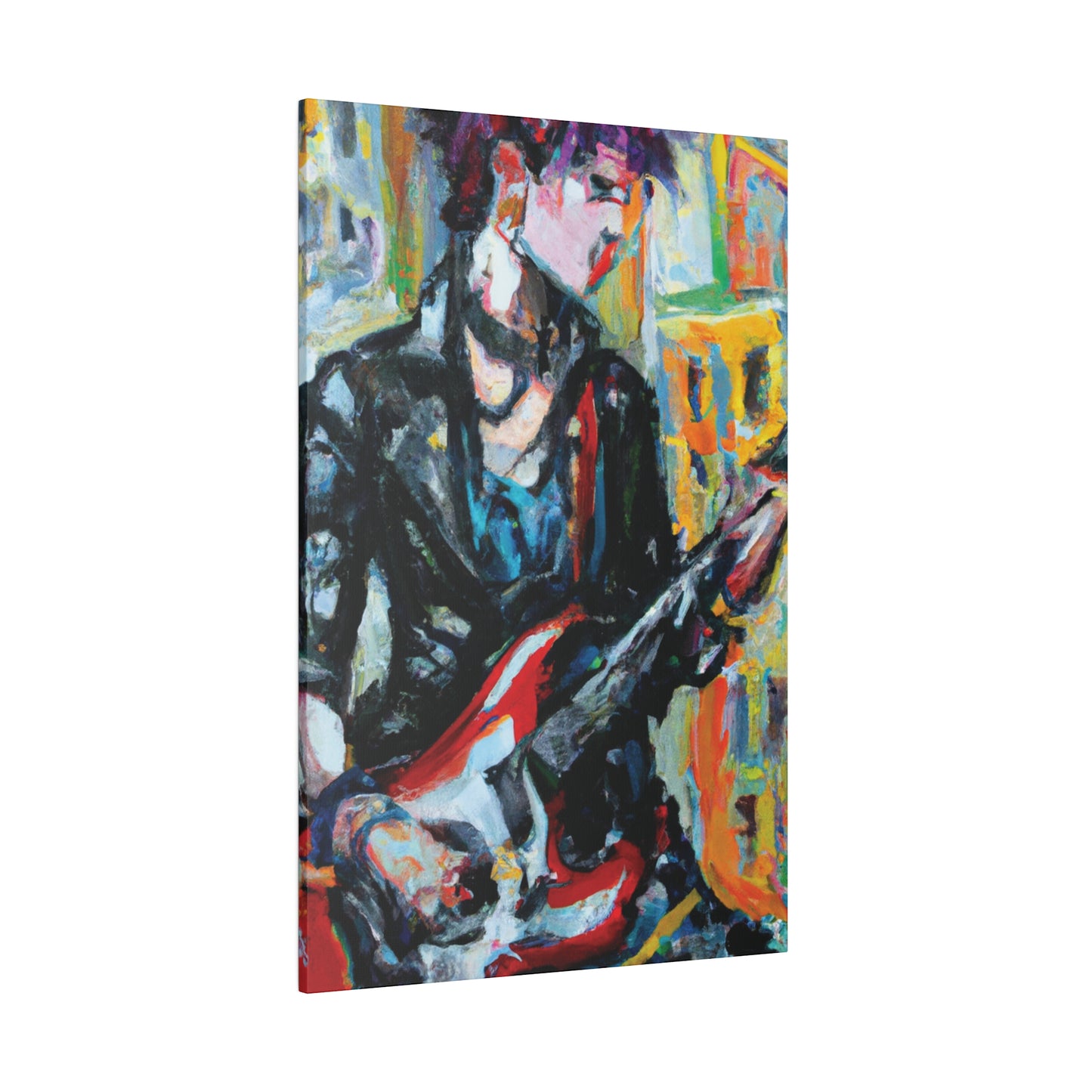 9646Q - Rockstar Oil Painting Style Print | Poster | Home Decor | Wall Art | Music Art | Canvas