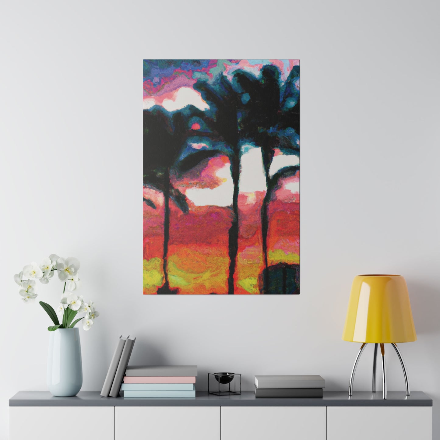 9677K - Miami Beach Sunset Painting Print | Miami | Beach | Sunset | Poster | Home Decor | Wall Art | Canvas