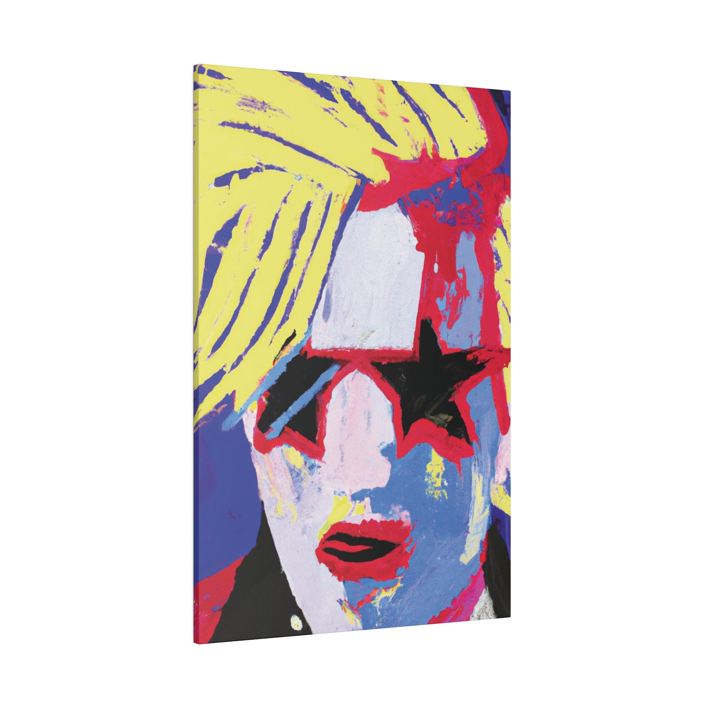 4762T - Rockstar Painting Print | Face | Abstract | Poster | Home Decor | Wall Art | Music Art | Canvas