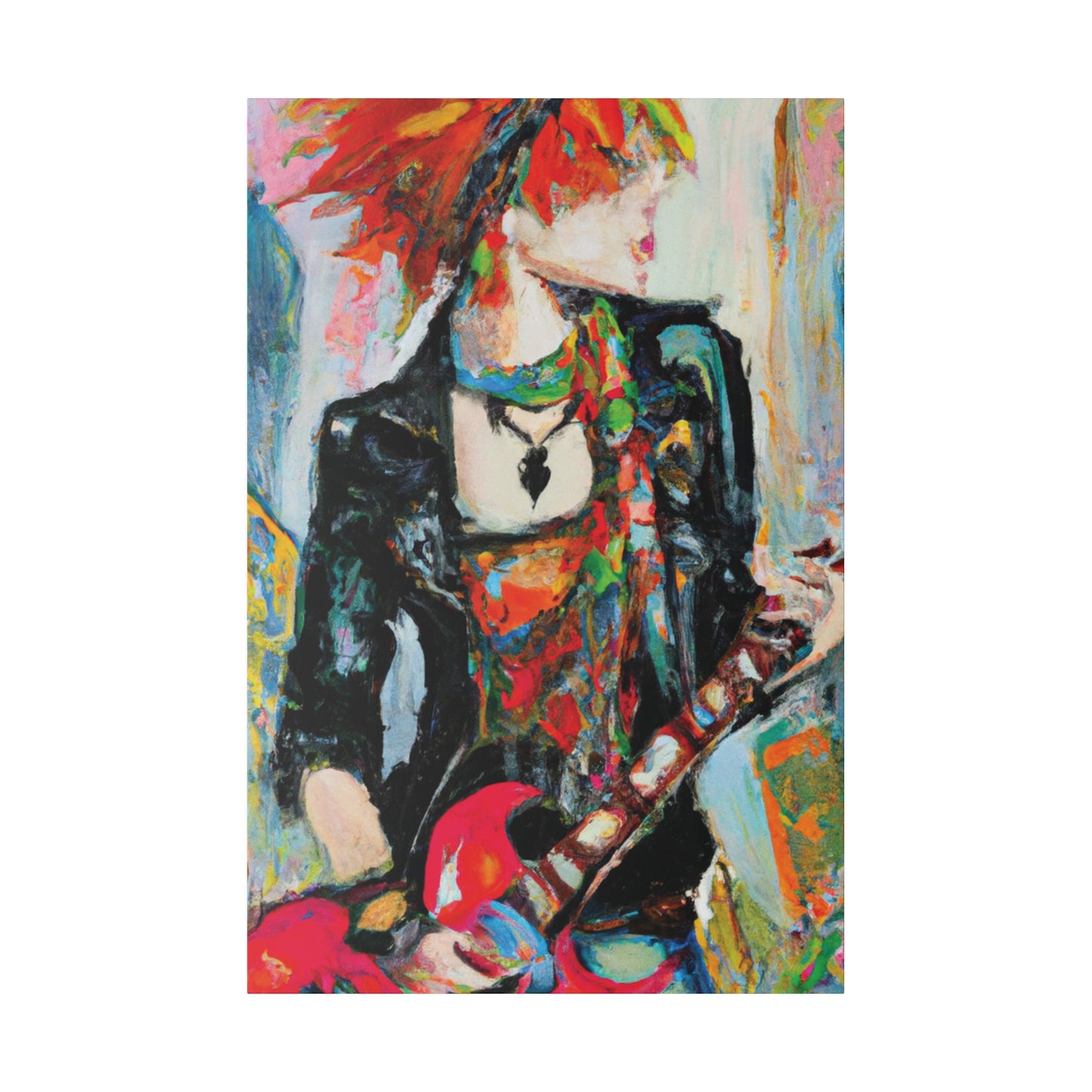 7482S - Rockstar Oil Painting Style Print | Poster | Home Decor | Wall Art | Music Art | Canvas