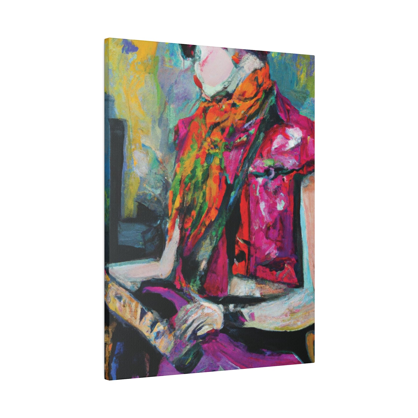 9053L - Rockstar Oil Painting Style Print | Poster | Home Decor | Wall Art | Music Art | Canvas