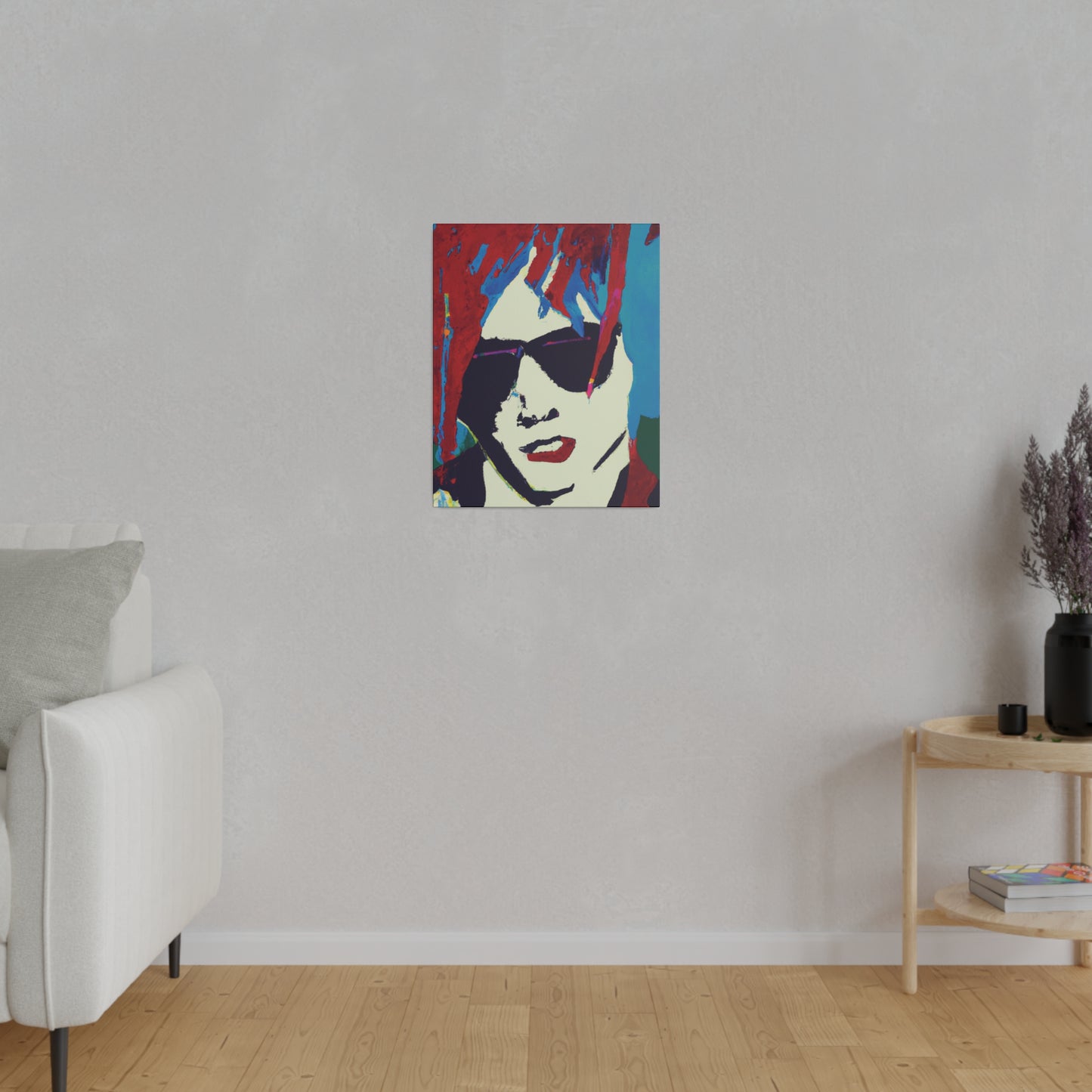 9347K - Rockstar Painting Print | Face | Abstract | Poster | Home Decor | Wall Art | Music Art | Canvas