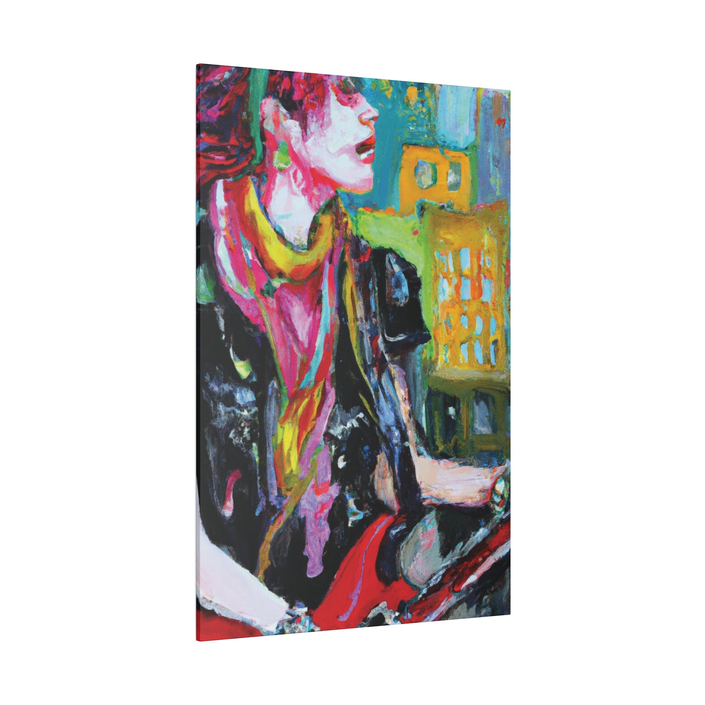 9896T - Rockstar Oil Painting Style Print | Poster | Home Decor | Wall Art | Music Art | Canvas