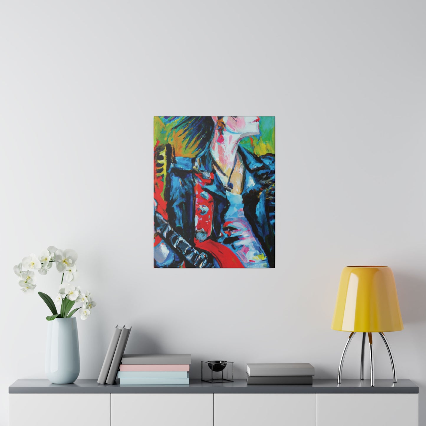 4109T - Rockstar Oil Painting Style Print | Poster | Home Decor | Wall Art | Music Art | Canvas