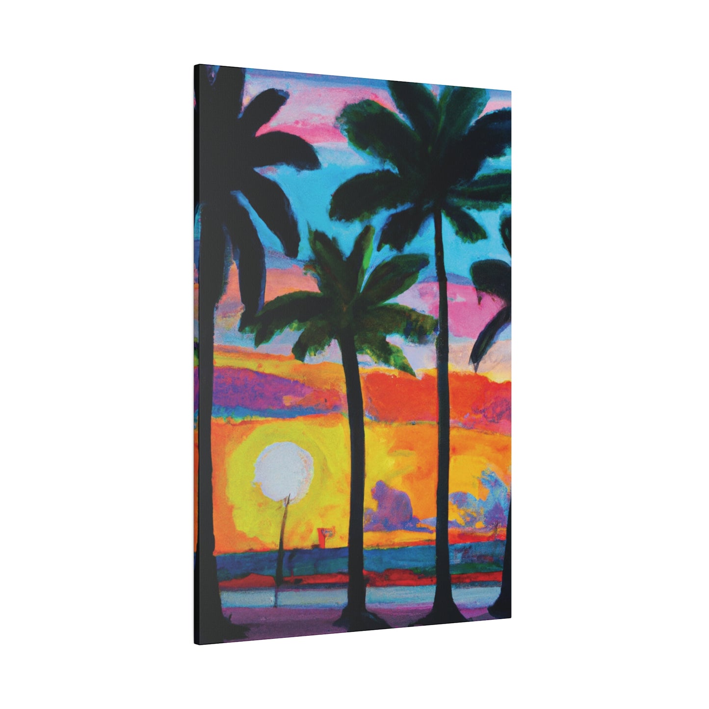 9043Y - Miami Beach Sunset Painting Print | Miami | Beach | Sunset | Poster | Home Decor | Wall Art | Canvas