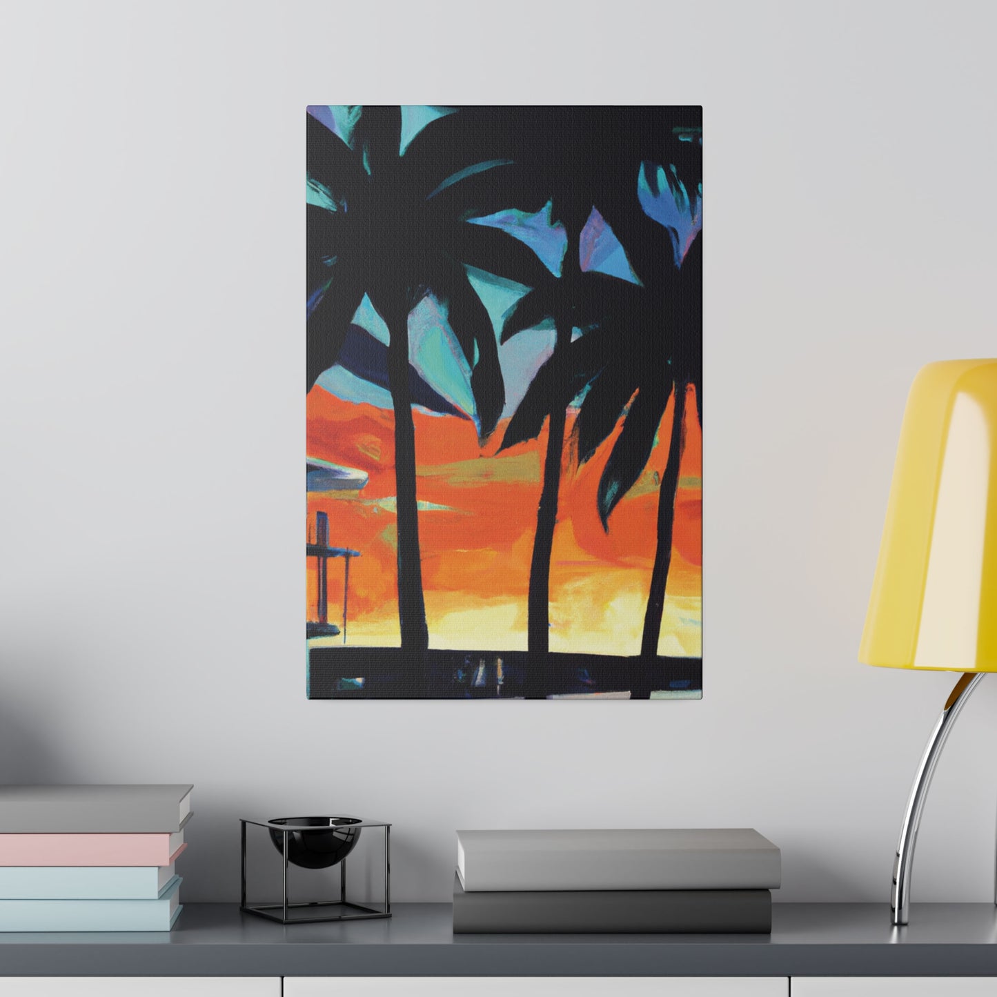 4567W - Miami Beach Sunset Painting Print | Miami | Beach | Sunset | Poster | Home Decor | Wall Art | Canvas