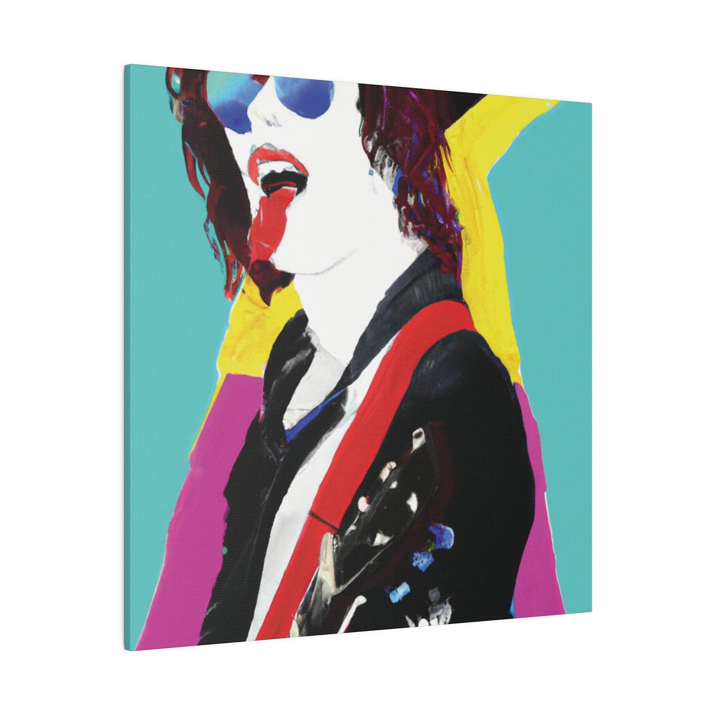 8865A - Rockstar Painting Print | Face | Abstract | Poster | Home Decor | Wall Art | Music Art | Canvas