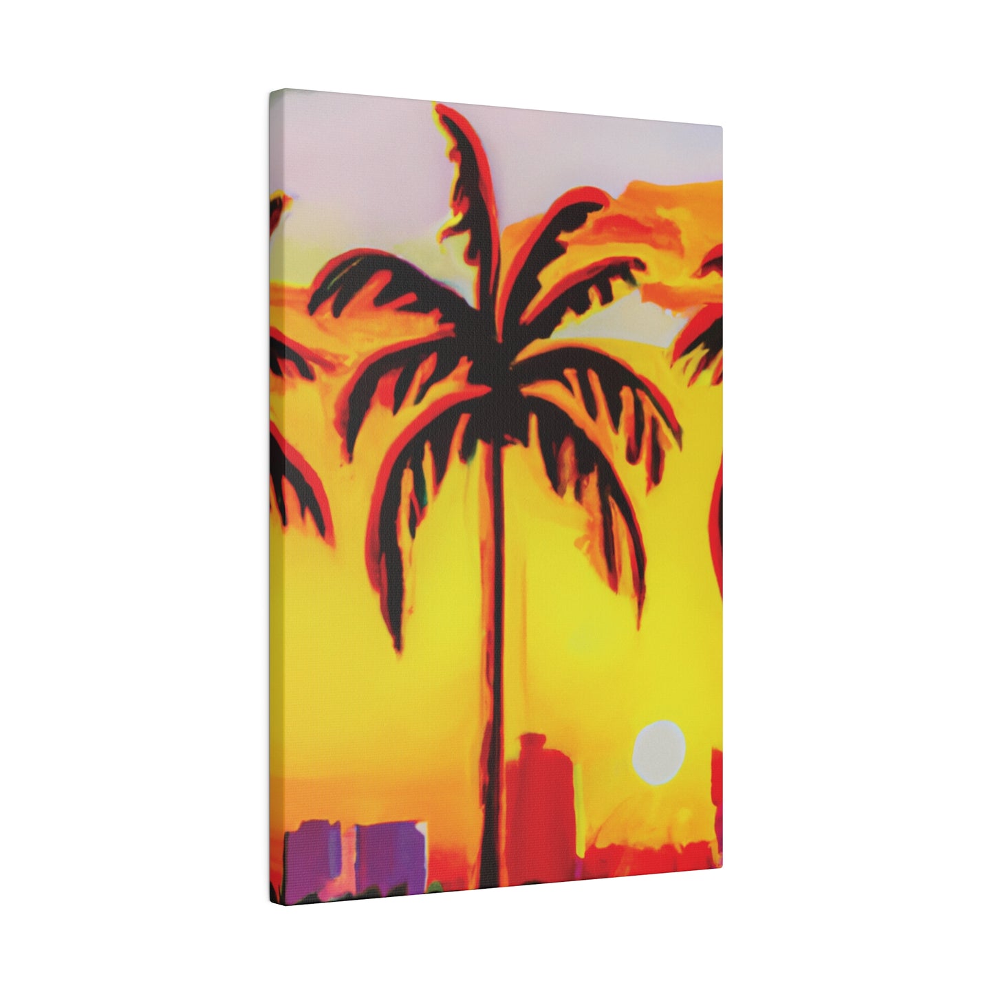 6539T - Miami Beach Sunset Painting Print | Miami | Beach | Sunset | Poster | Home Decor | Wall Art | Canvas