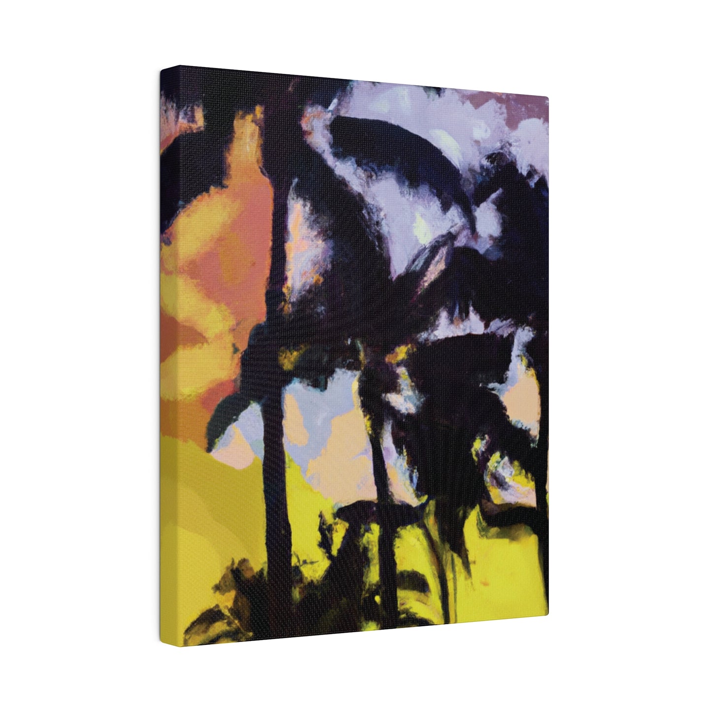 3753W - Miami Beach Sunset Painting Print | Miami | Beach | Sunset | Poster | Home Decor | Wall Art | Canvas