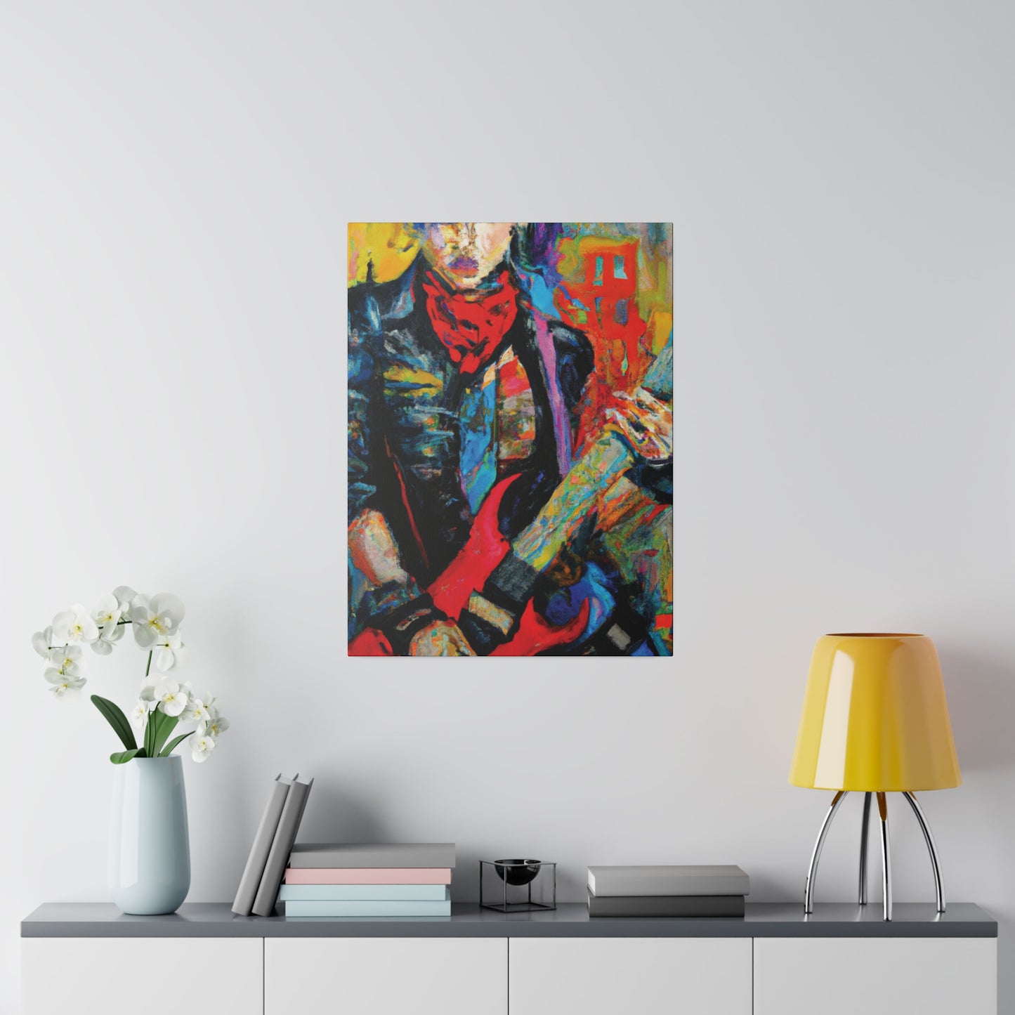 8732A - Rockstar Oil Painting Style Print | Poster | Home Decor | Wall Art | Music Art | Canvas