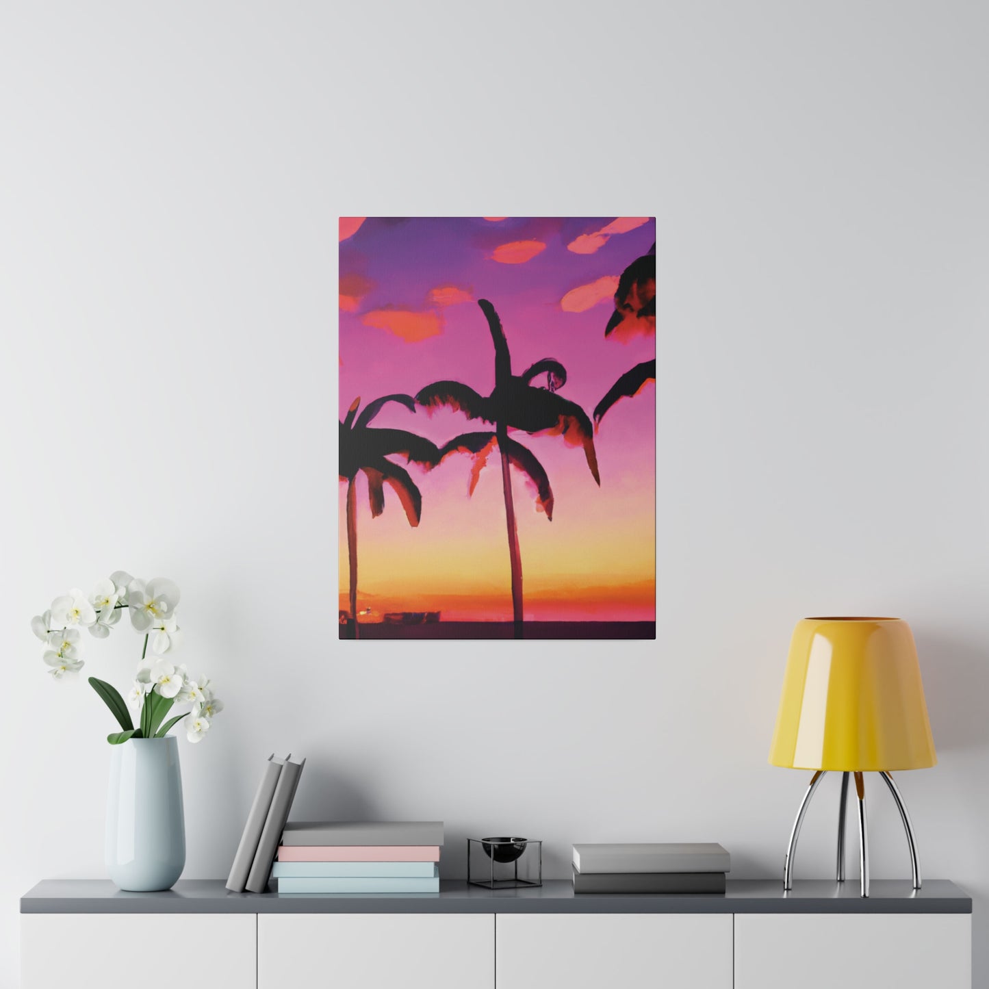 5426A - Miami Beach Sunset Painting Print | Miami | Beach | Sunset | Poster | Home Decor | Wall Art | Canvas