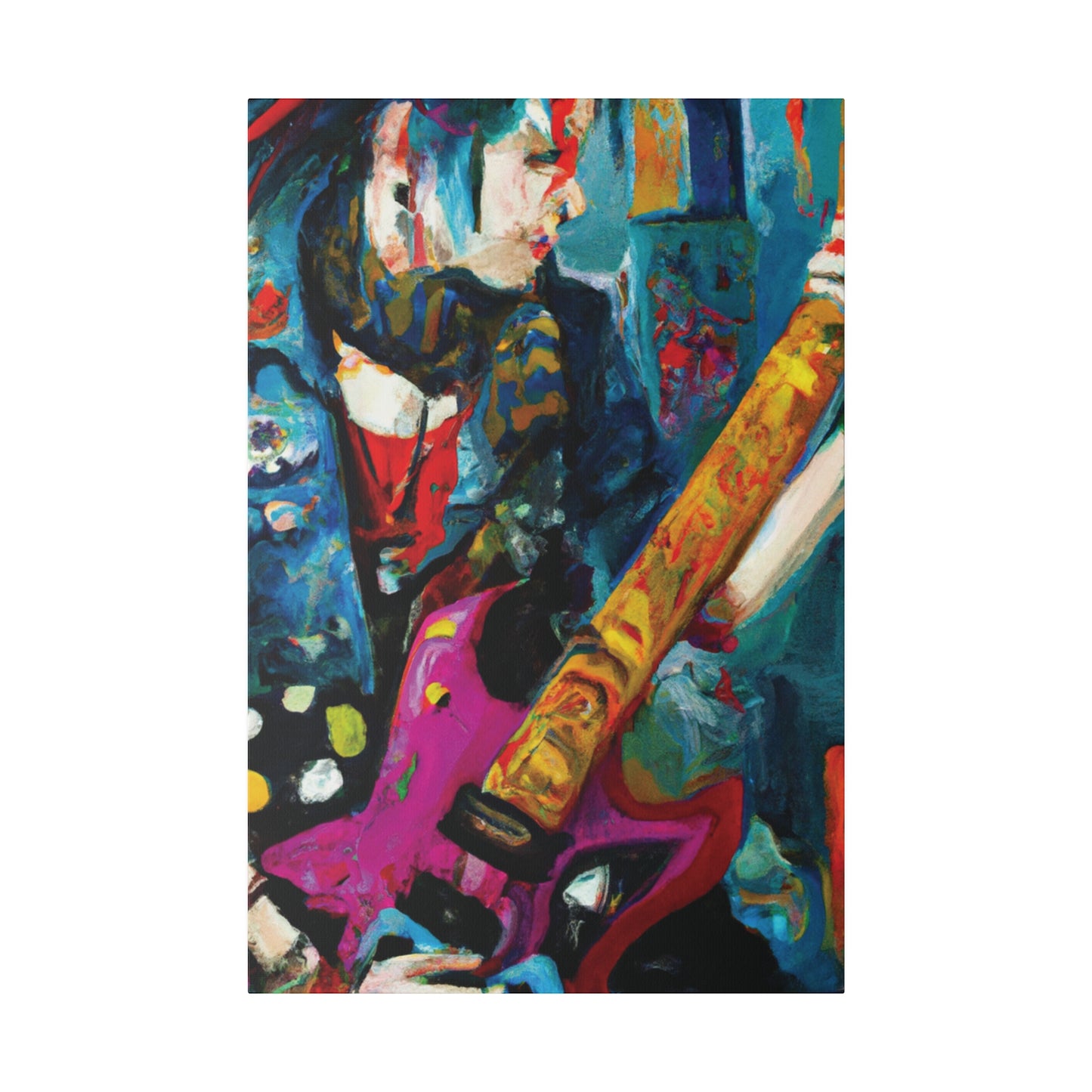 7272P - Rockstar Oil Painting Style Print | Poster | Home Decor | Wall Art | Music Art | Canvas