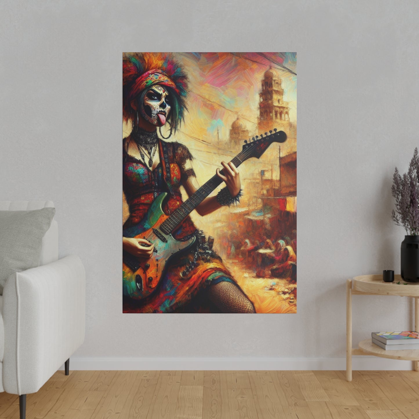 3752F - Rockstar Oil Painting Style Print | Poster | Home Decor | Wall Art | Music Art | Canvas