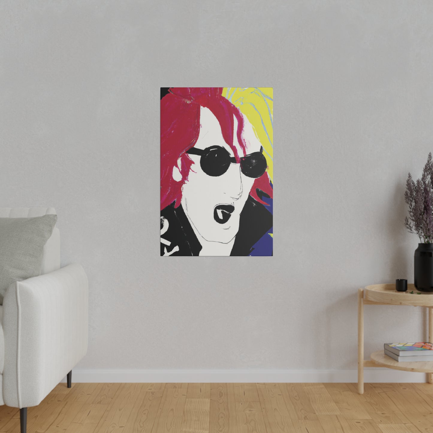 6485Q - Rockstar Painting Print | Face | Abstract | Poster | Home Decor | Wall Art | Music Art | Canvas