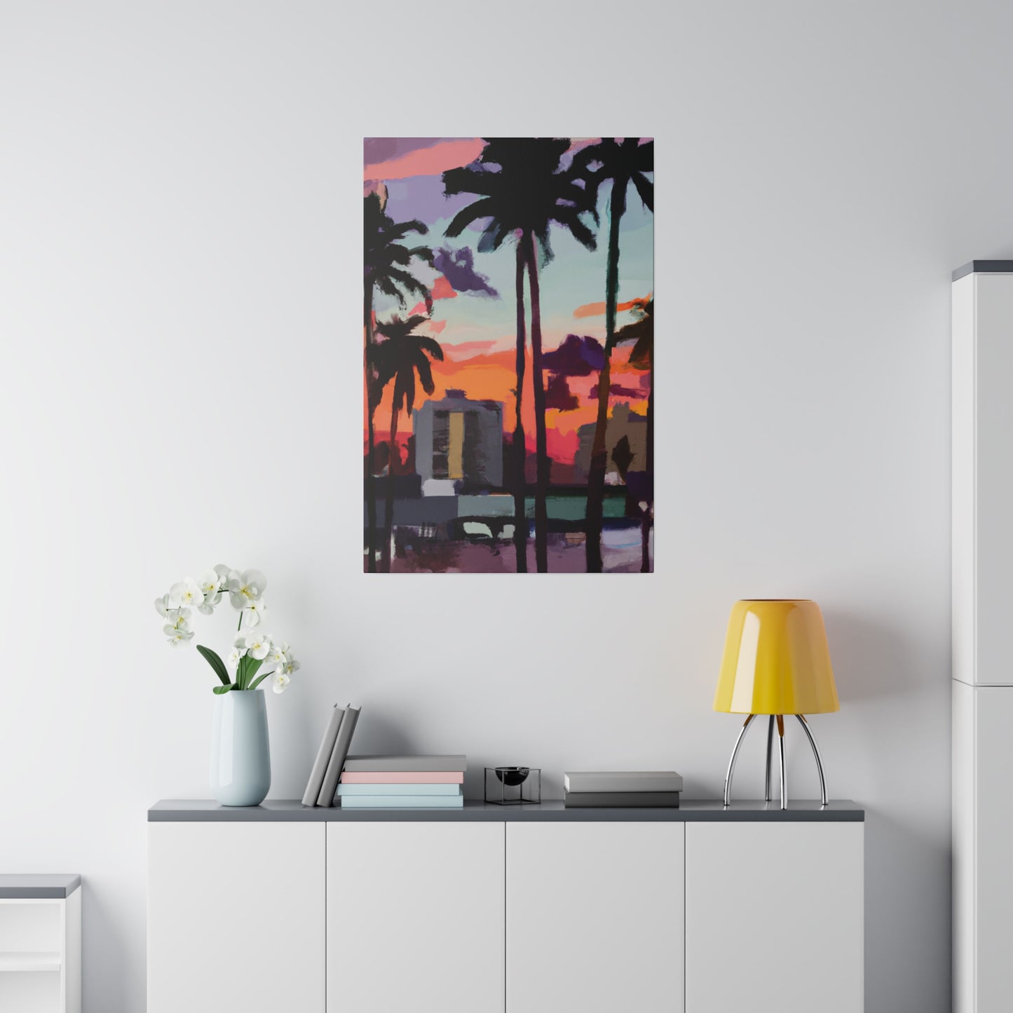 8405R - Miami Beach Sunset Painting Print | Miami | Beach | Sunset | Poster | Home Decor | Wall Art | Canvas