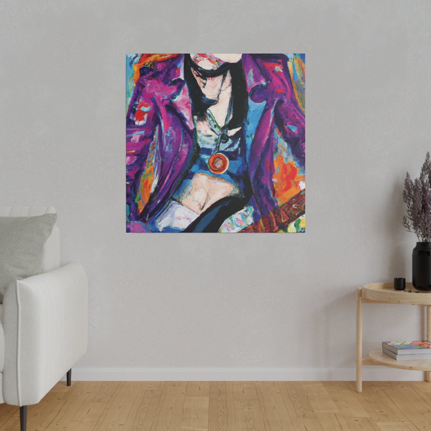 9712Y - Rockstar Oil Painting Style Print | Poster | Home Decor | Wall Art | Music Art | Canvas