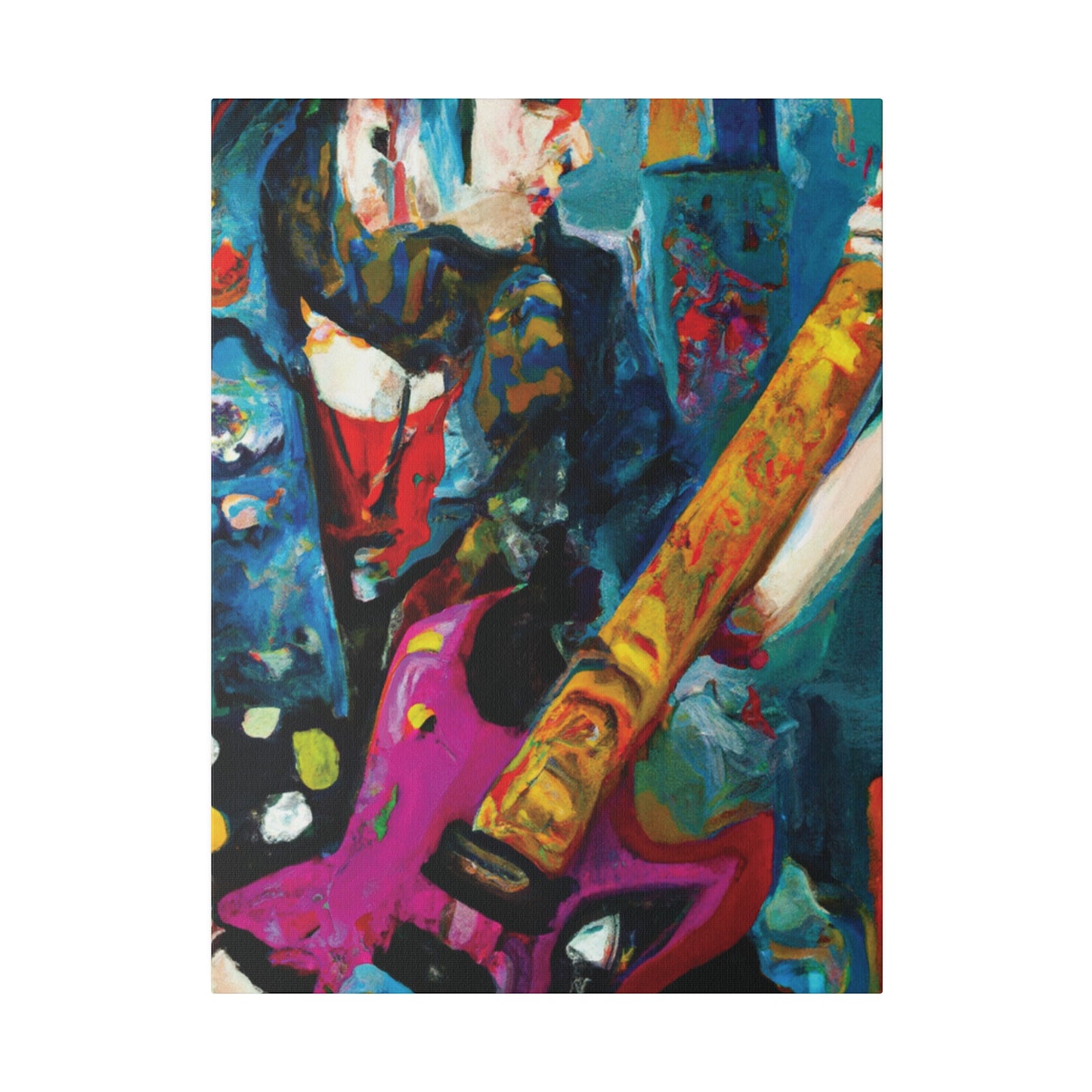 7272P - Rockstar Oil Painting Style Print | Poster | Home Decor | Wall Art | Music Art | Canvas