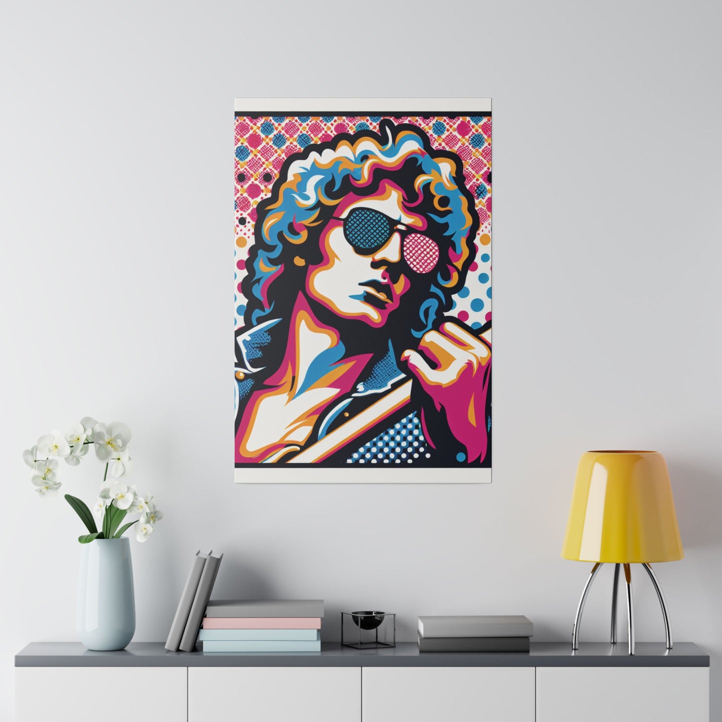 3572X - Rockstar Painting Print | Face | Abstract | Poster | Home Decor | Wall Art | Music Art | Canvas