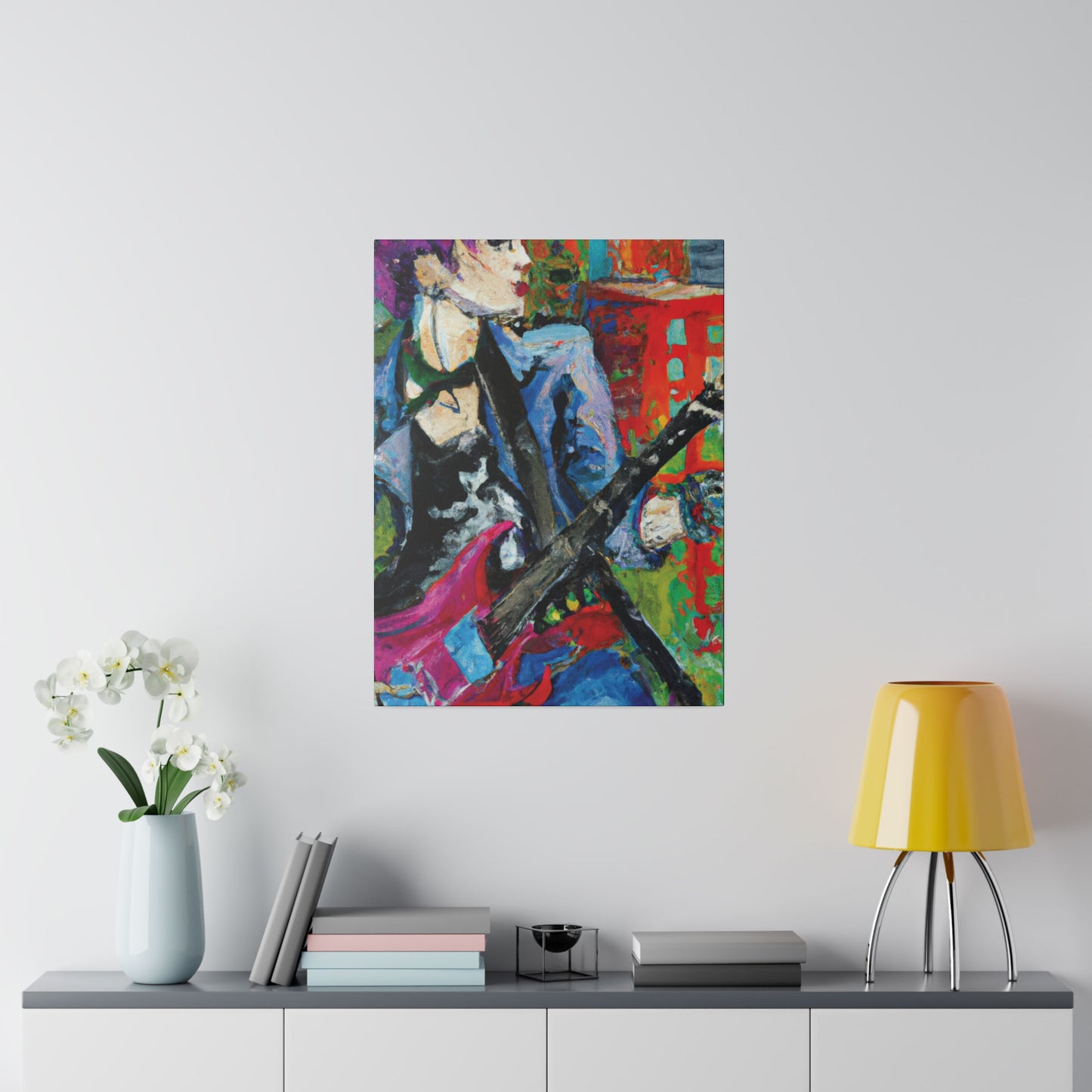 9194H - Rockstar Oil Painting Style Print | Poster | Home Decor | Wall Art | Music Art | Canvas