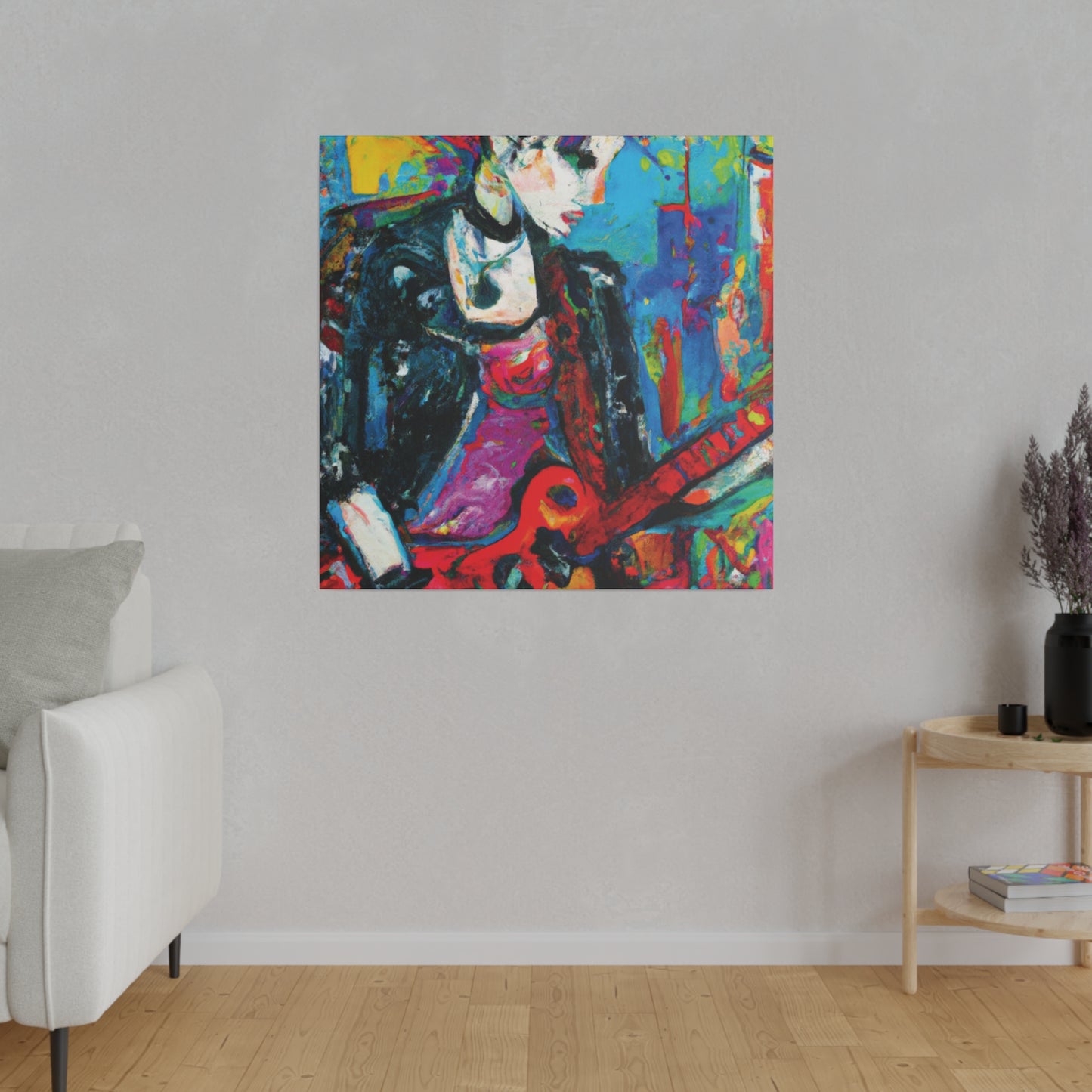 9051F - Rockstar Oil Painting Style Print | Poster | Home Decor | Wall Art | Music Art | Canvas