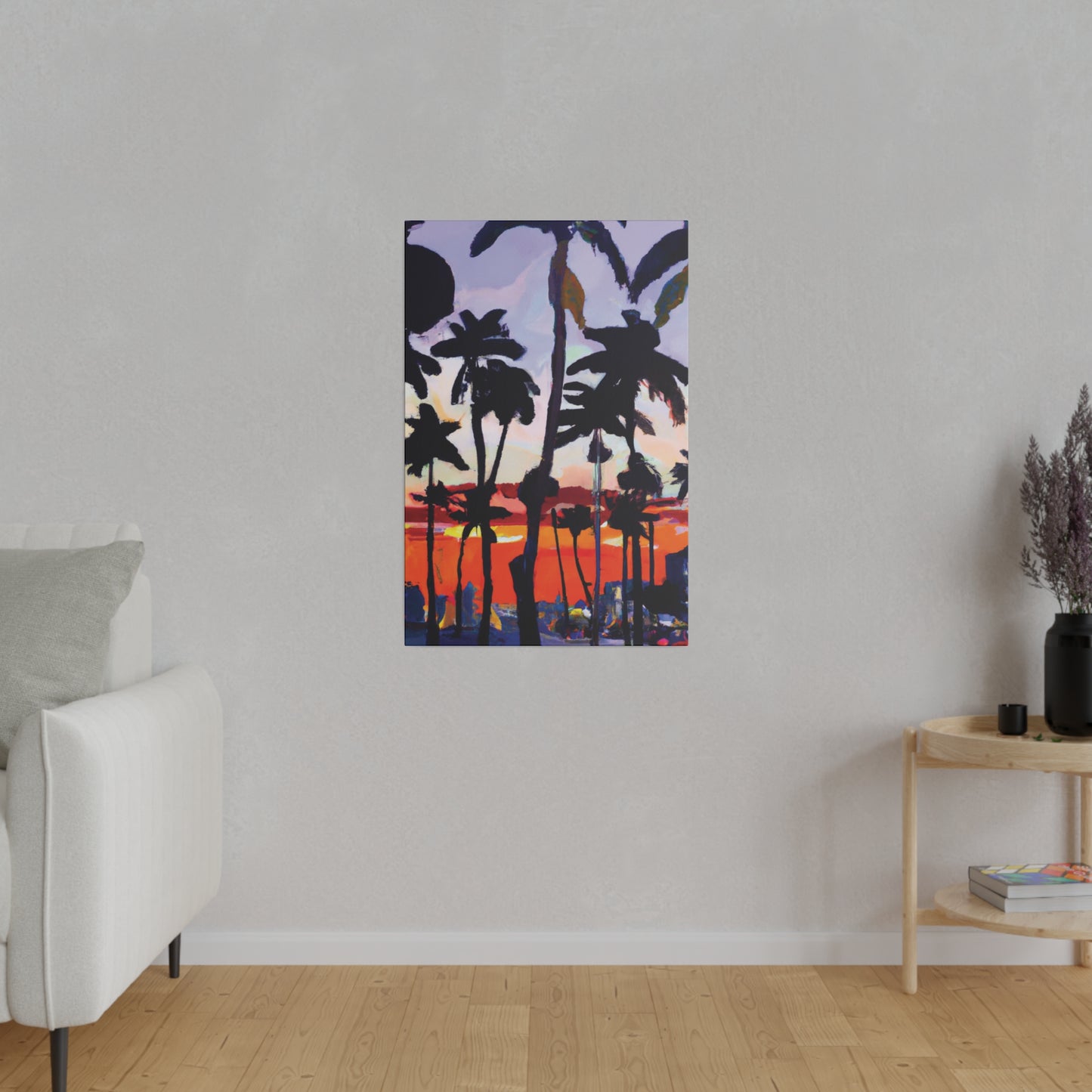 4161D - Miami Beach Sunset Painting Print | Miami | Beach | Sunset | Poster | Home Decor | Wall Art | Canvas