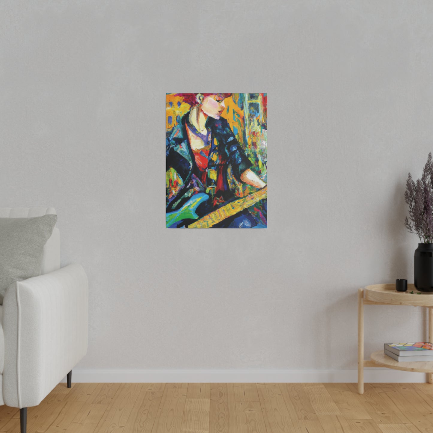 5192N - Rockstar Oil Painting Style Print | Poster | Home Decor | Wall Art | Music Art | Canvas