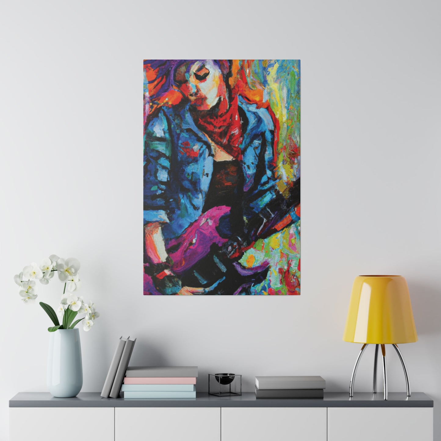 9531Q - Rockstar Oil Painting Style Print | Poster | Home Decor | Wall Art | Music Art | Canvas