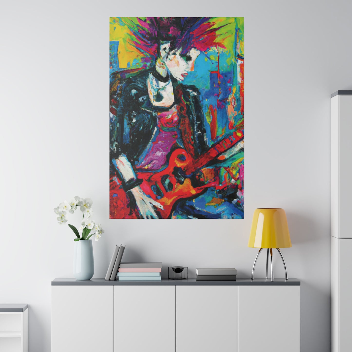 9051F - Rockstar Oil Painting Style Print | Poster | Home Decor | Wall Art | Music Art | Canvas