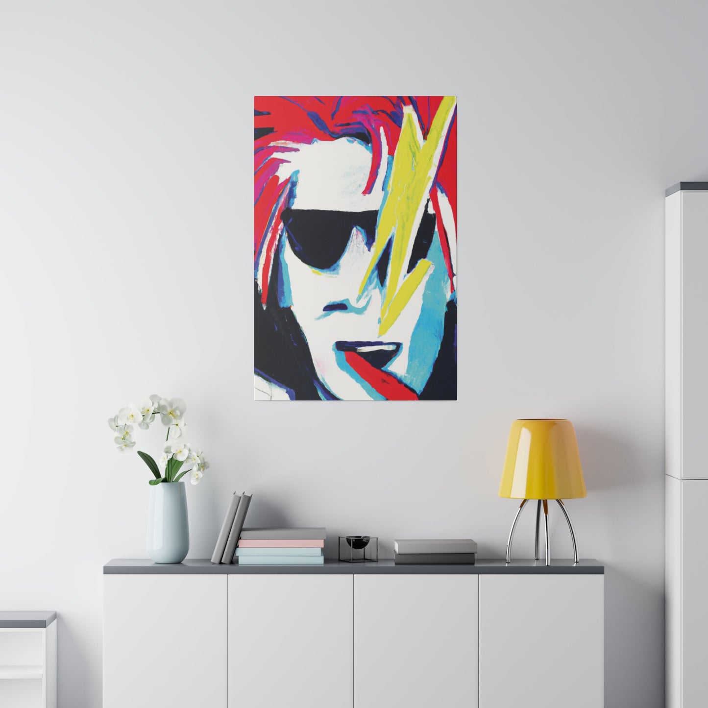 6481K - Rockstar Painting Print | Face | Abstract | Poster | Home Decor | Wall Art | Music Art | Canvas