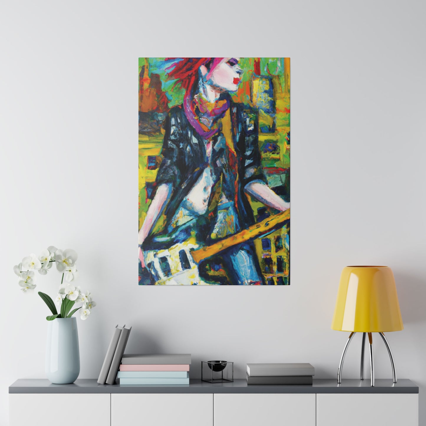 3589A - Rockstar Oil Painting Style Print | Poster | Home Decor | Wall Art | Music Art | Canvas