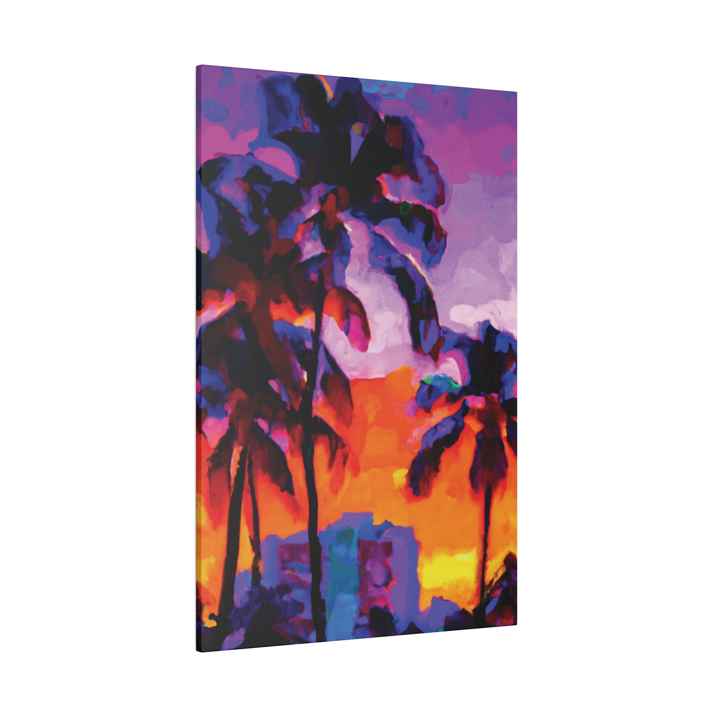 313J - Miami Beach Sunset Painting Print | Miami | Beach | Sunset | Poster | Home Decor | Wall Art | Canvas