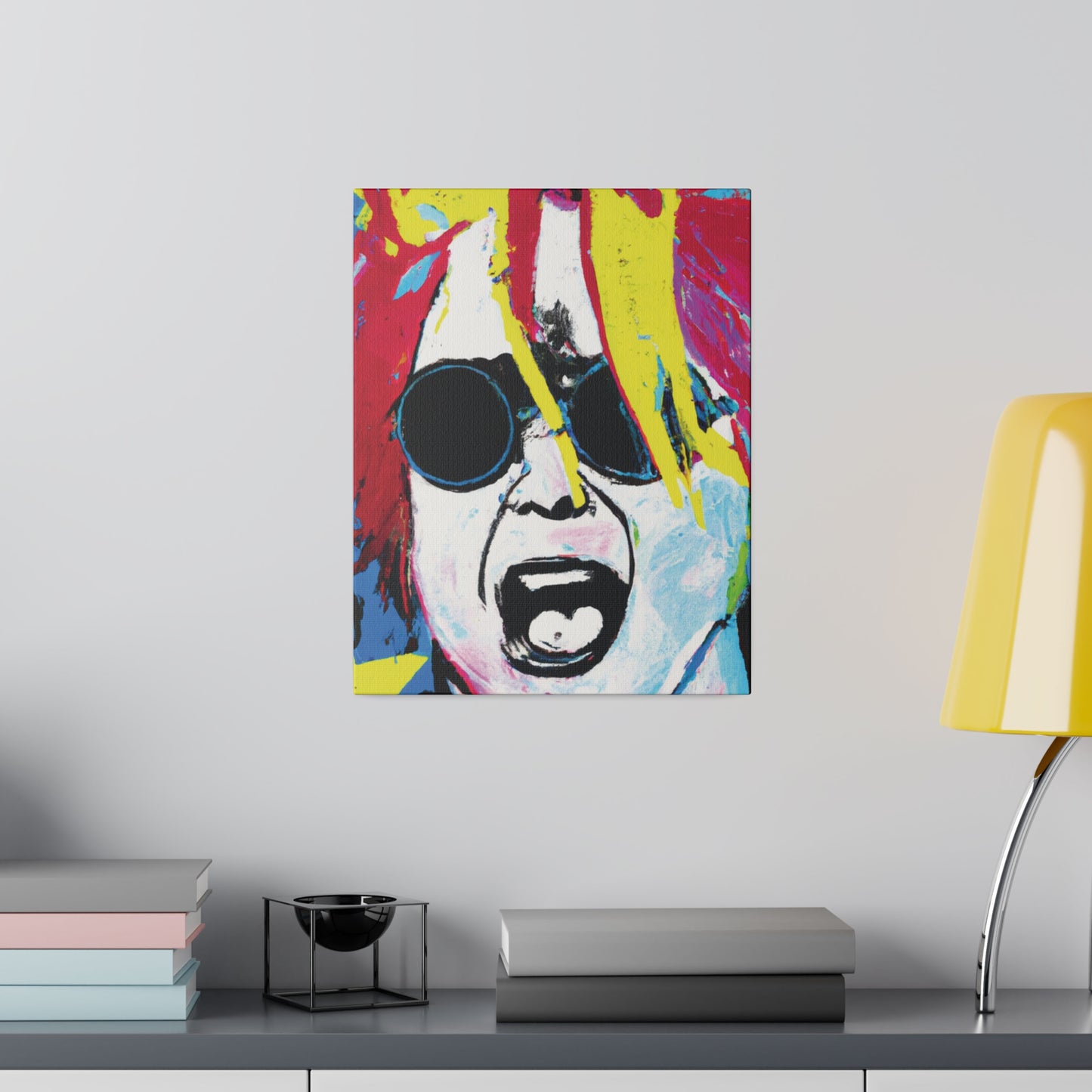 9456X - Rockstar Painting Print | Face | Abstract | Poster | Home Decor | Wall Art | Music Art | Canvas