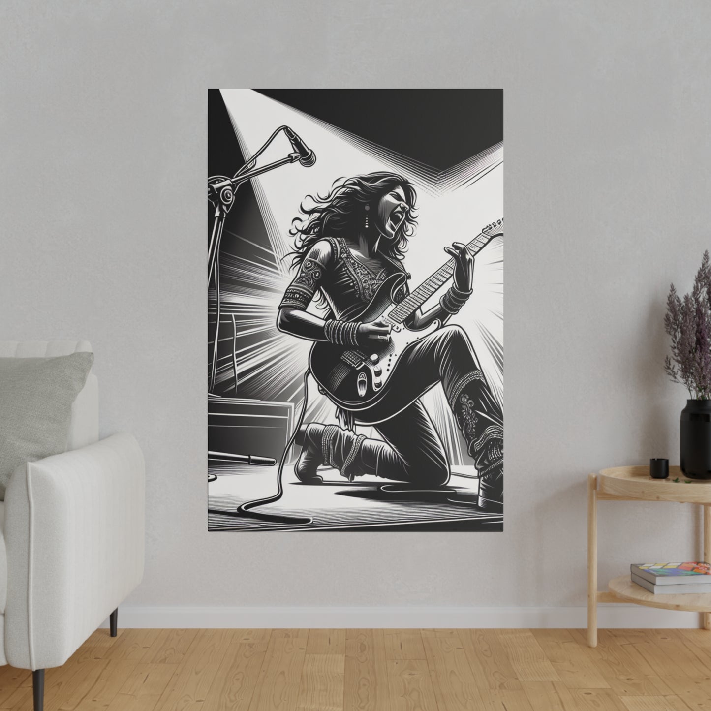 2674M - music art work, rockstar gifts, musician gift ideas, guitar art work, guitar artwork, guitar wall art canvas, playing guitar, decor