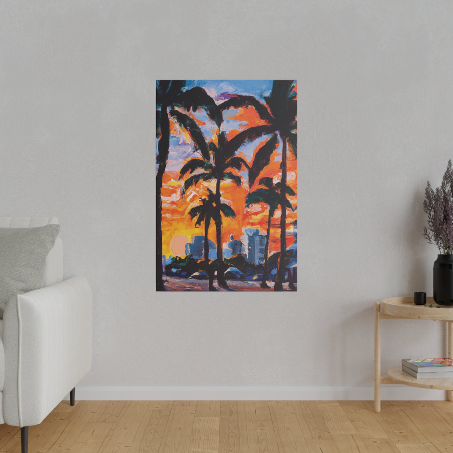 8957Q - Miami Beach Sunset Painting Print | Miami | Beach | Sunset | Poster | Home Decor | Wall Art | Canvas