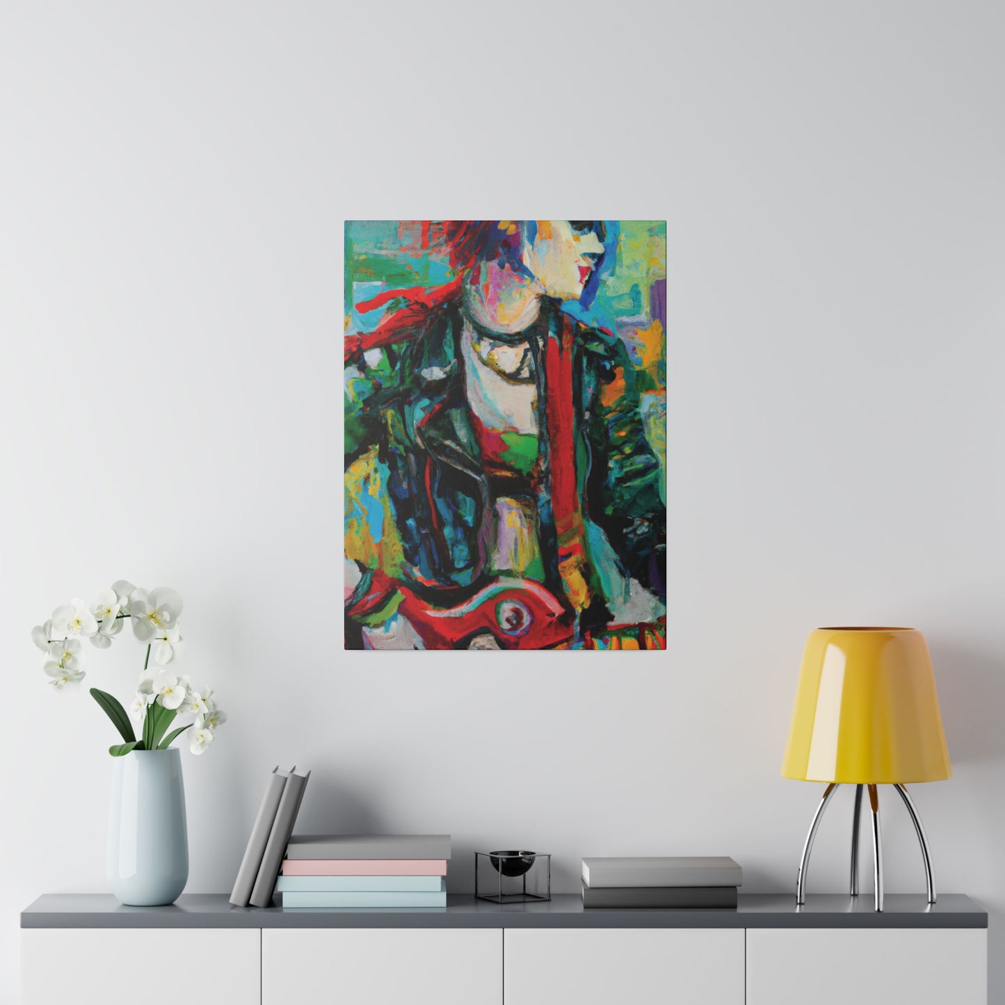 7245X - Rockstar Oil Painting Style Print | Poster | Home Decor | Wall Art | Music Art | Canvas