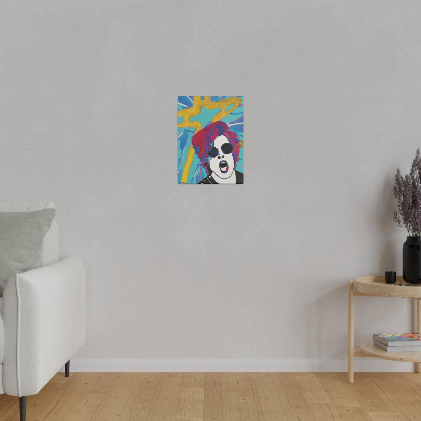 4567A - Rockstar Painting Print | Face | Abstract | Poster | Home Decor | Wall Art | Music Art | Canvas