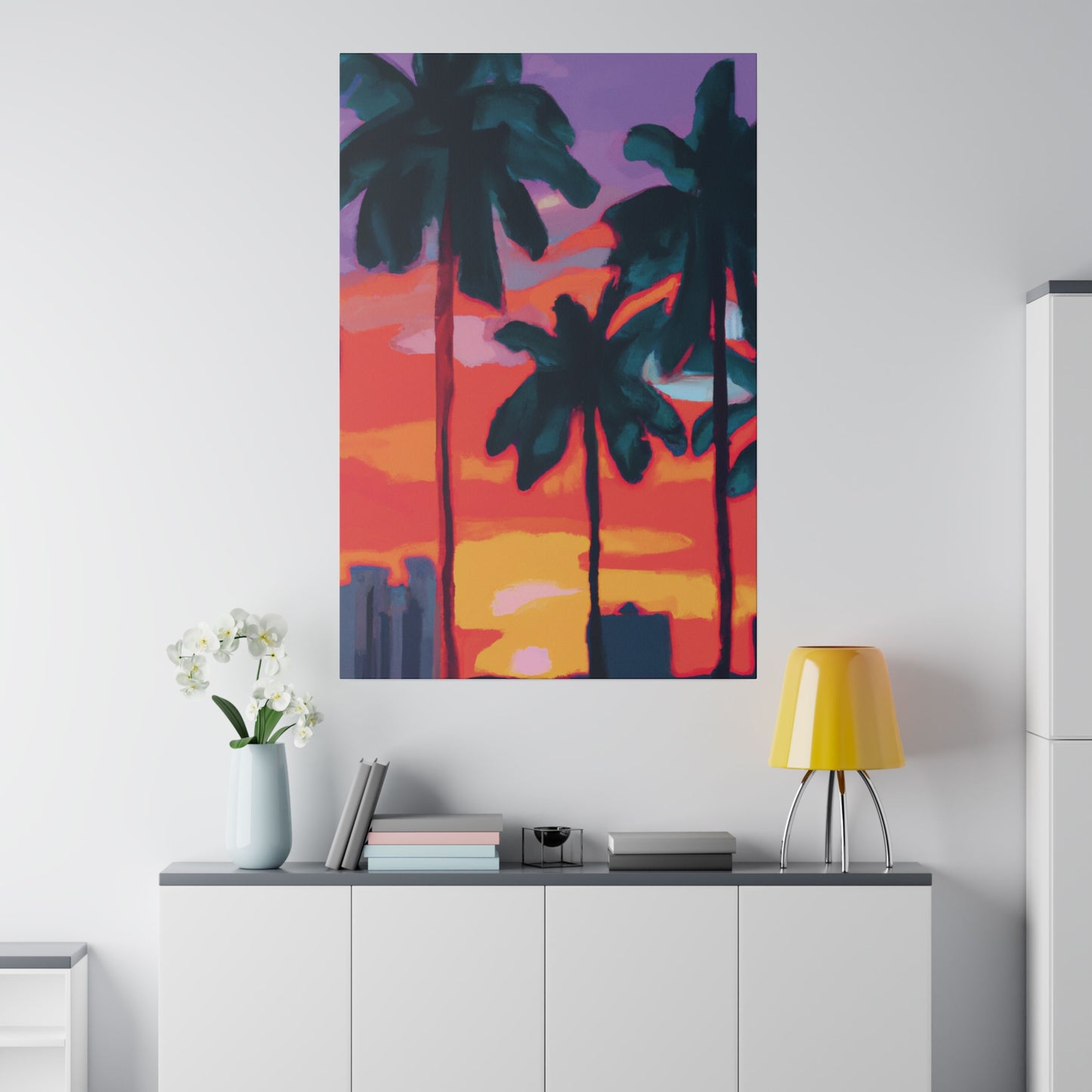 8175T - Miami Beach Sunset Painting Print | Miami | Beach | Sunset | Poster | Home Decor | Wall Art | Canvas