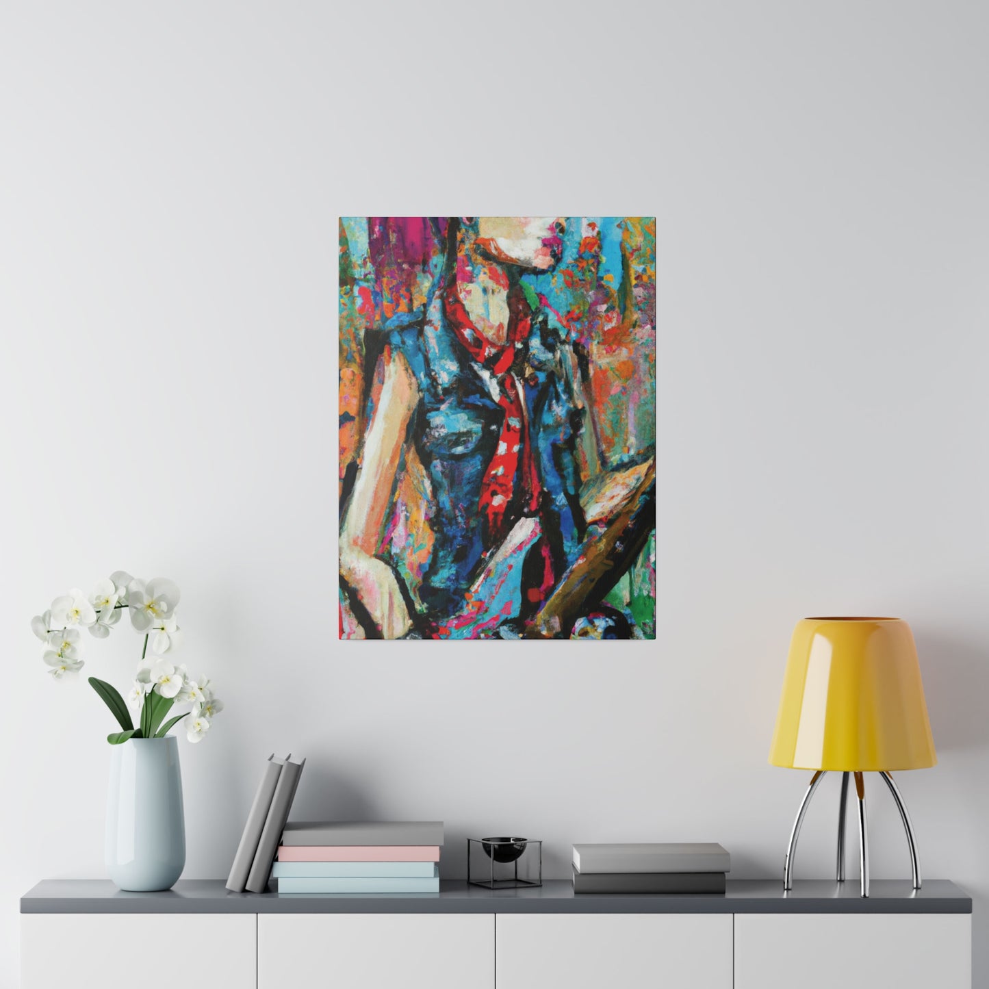 9405R - Rockstar Oil Painting Style Print | Poster | Home Decor | Wall Art | Music Art | Canvas