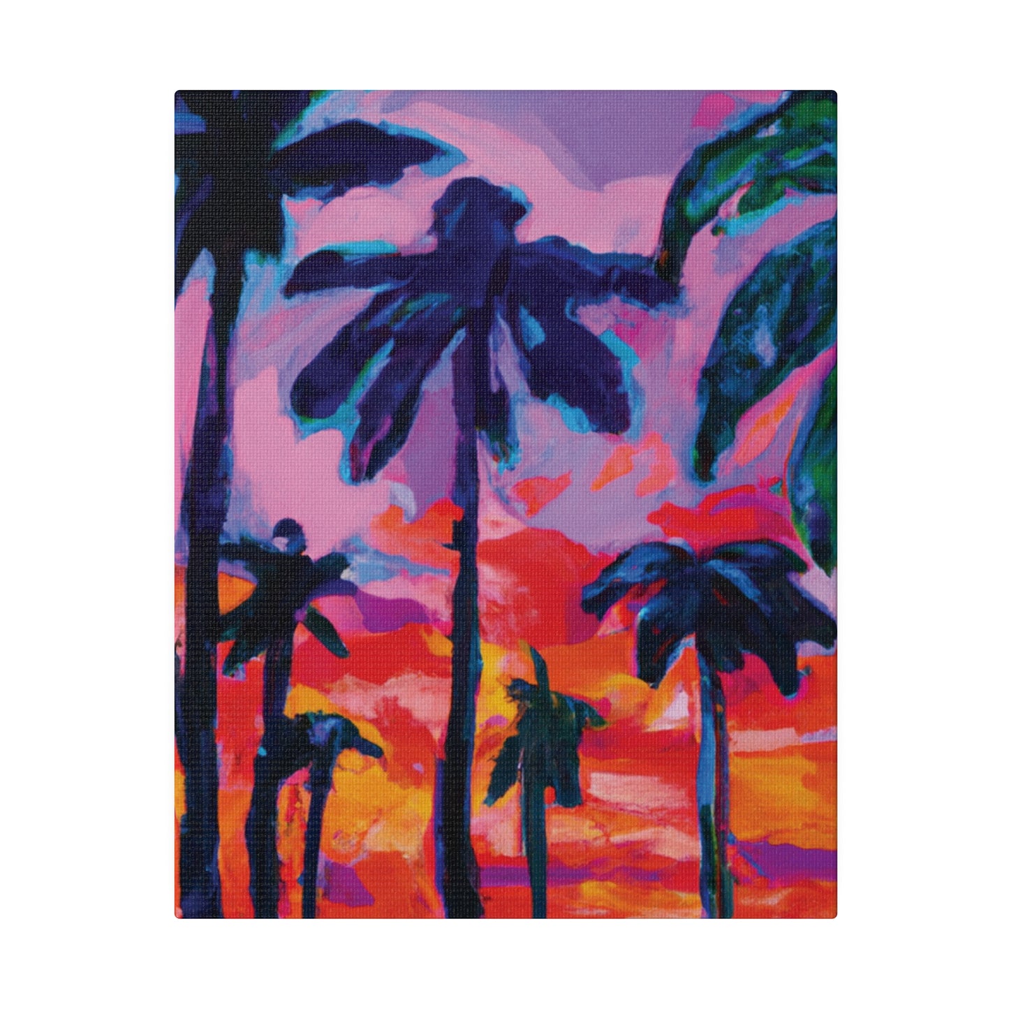 4754Q - Miami Beach Sunset Painting Print | Miami | Beach | Sunset | Poster | Home Decor | Wall Art | Canvas