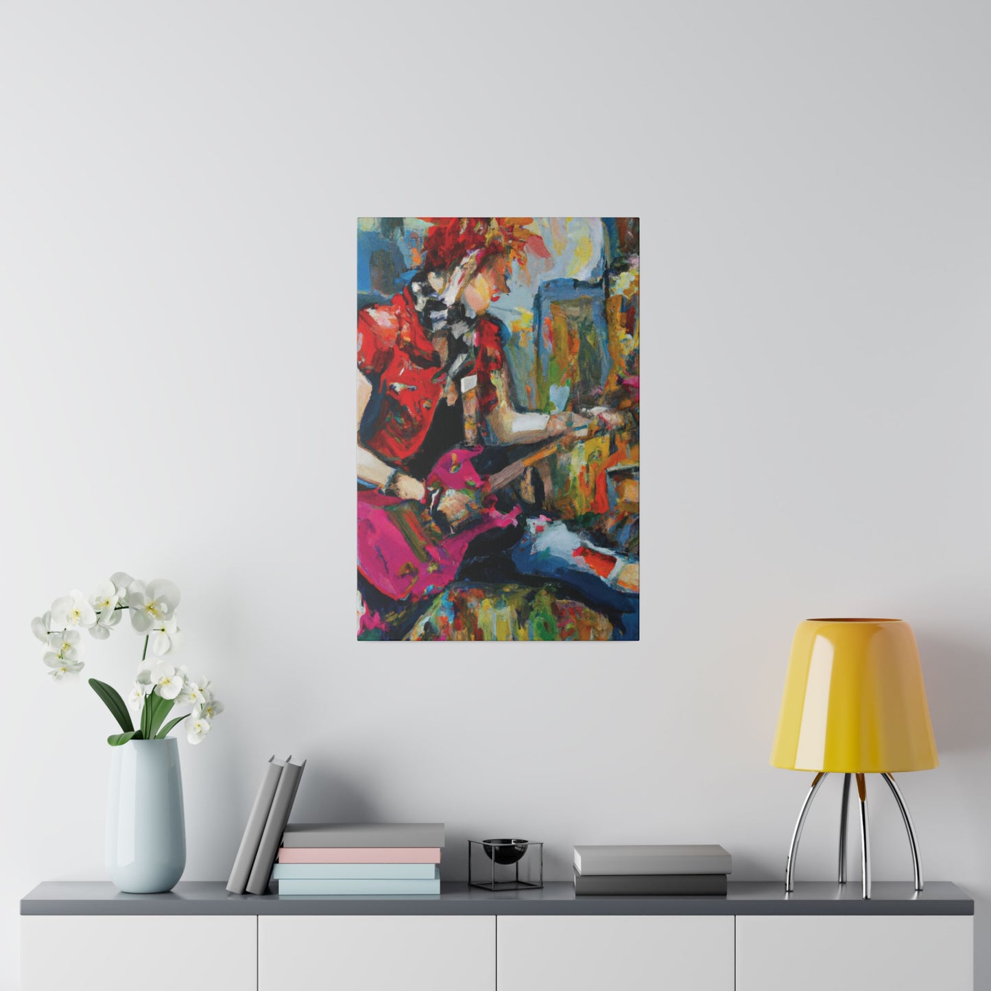 9666G - Rockstar Oil Painting Style Print | Poster | Home Decor | Wall Art | Music Art | Canvas