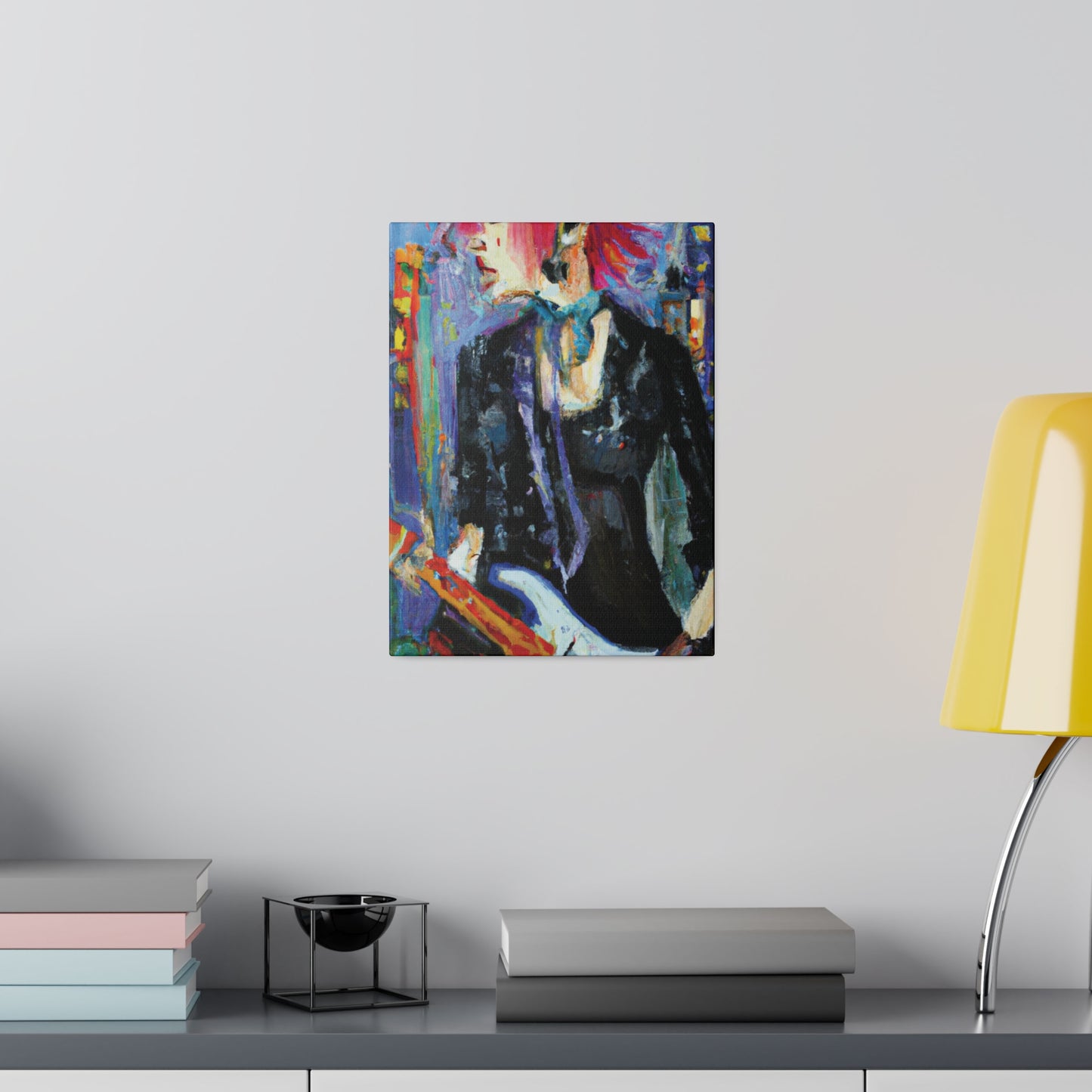 2491T - Rockstar Oil Painting Style Print | Poster | Home Decor | Wall Art | Music Art | Canvas