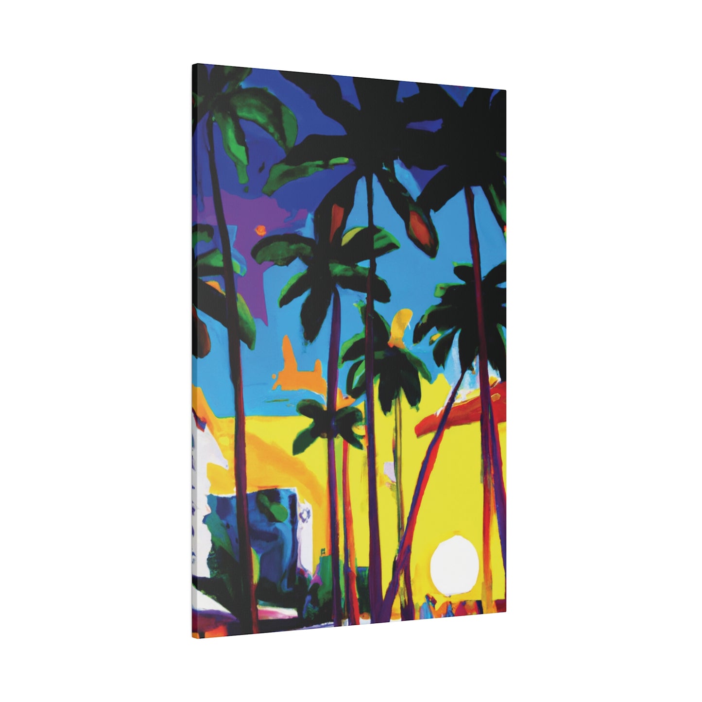 7182X - Miami Beach Sunset Painting Print | Miami | Beach | Sunset | Poster | Home Decor | Wall Art | Canvas