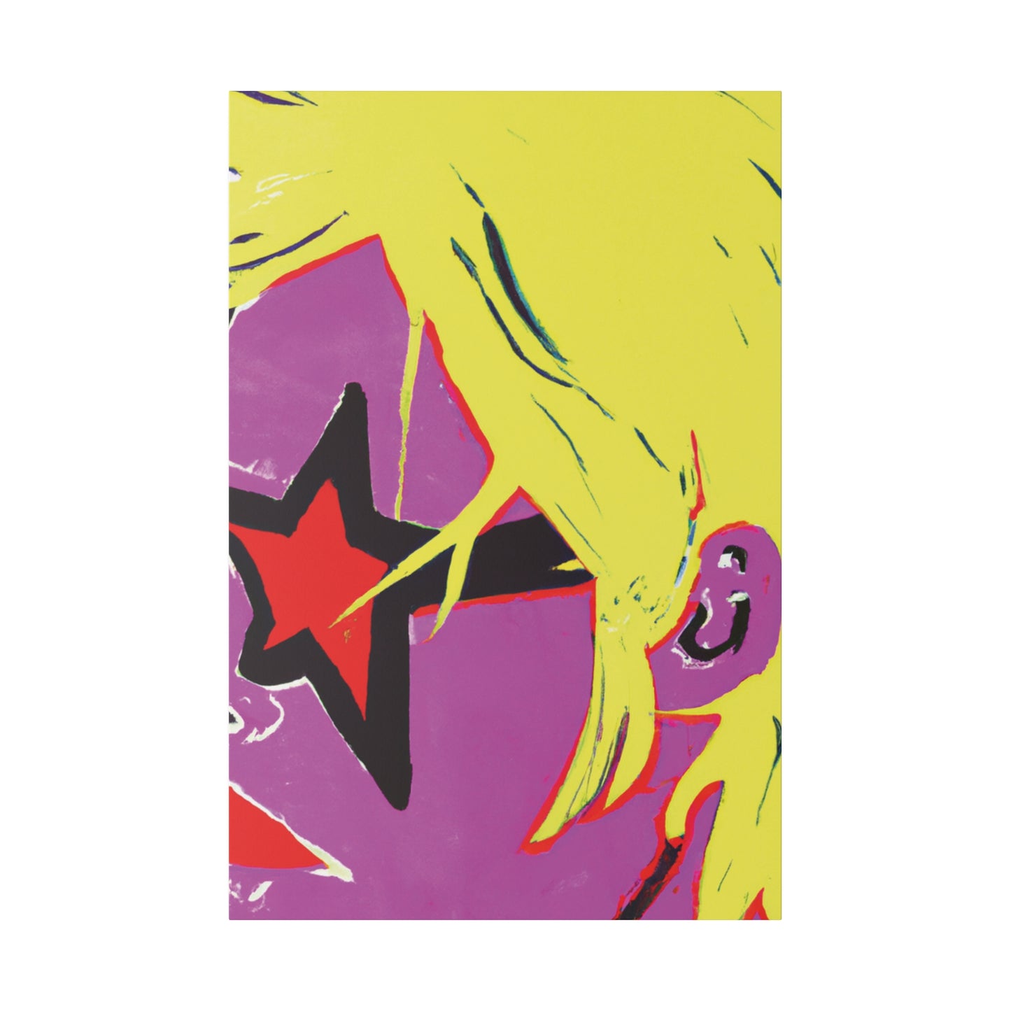 938K - Rockstar Painting Print | Face | Abstract | Poster | Home Decor | Wall Art | Music Art | Canvas