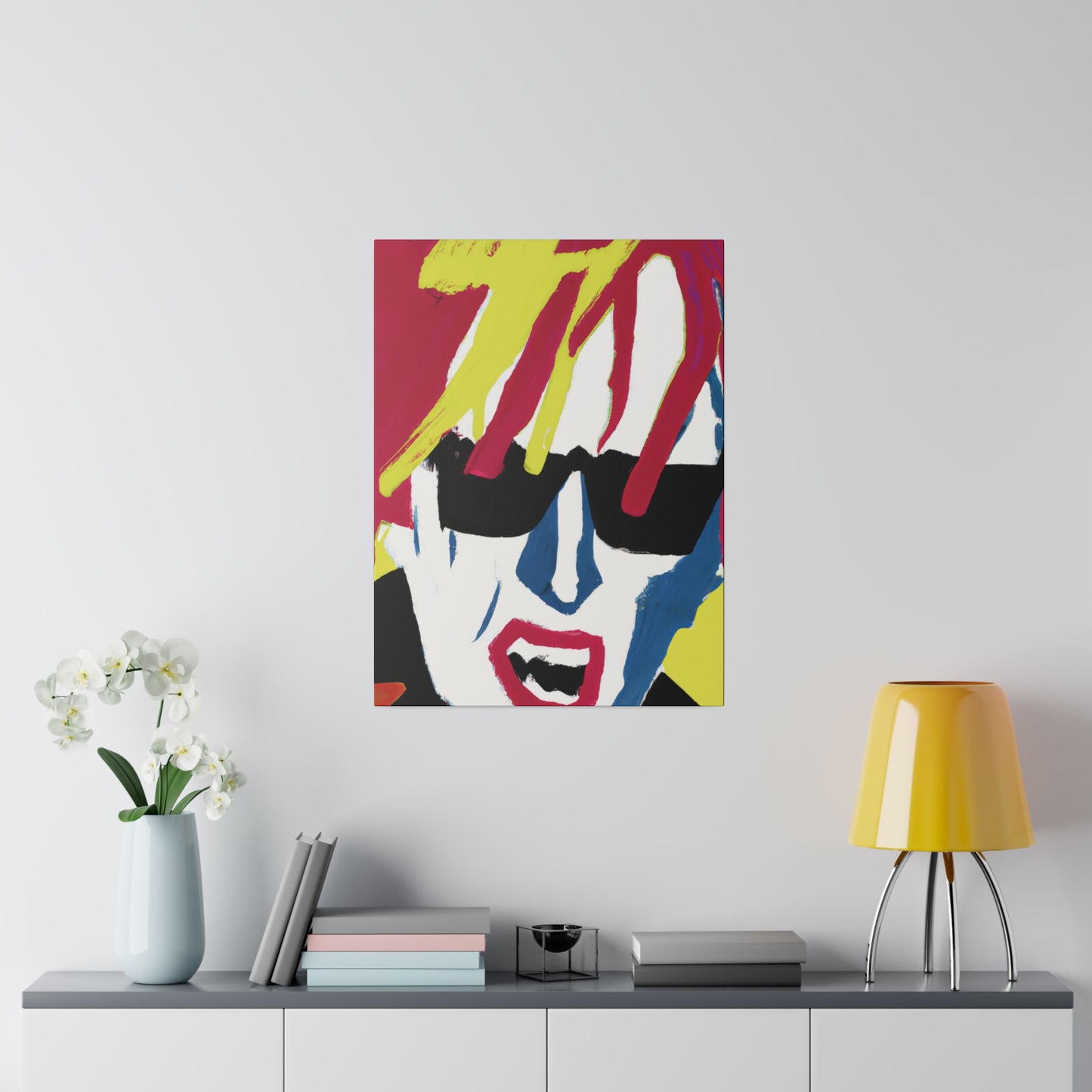 4532N - Rockstar Painting Print | Face | Abstract | Poster | Home Decor | Wall Art | Music Art | Canvas